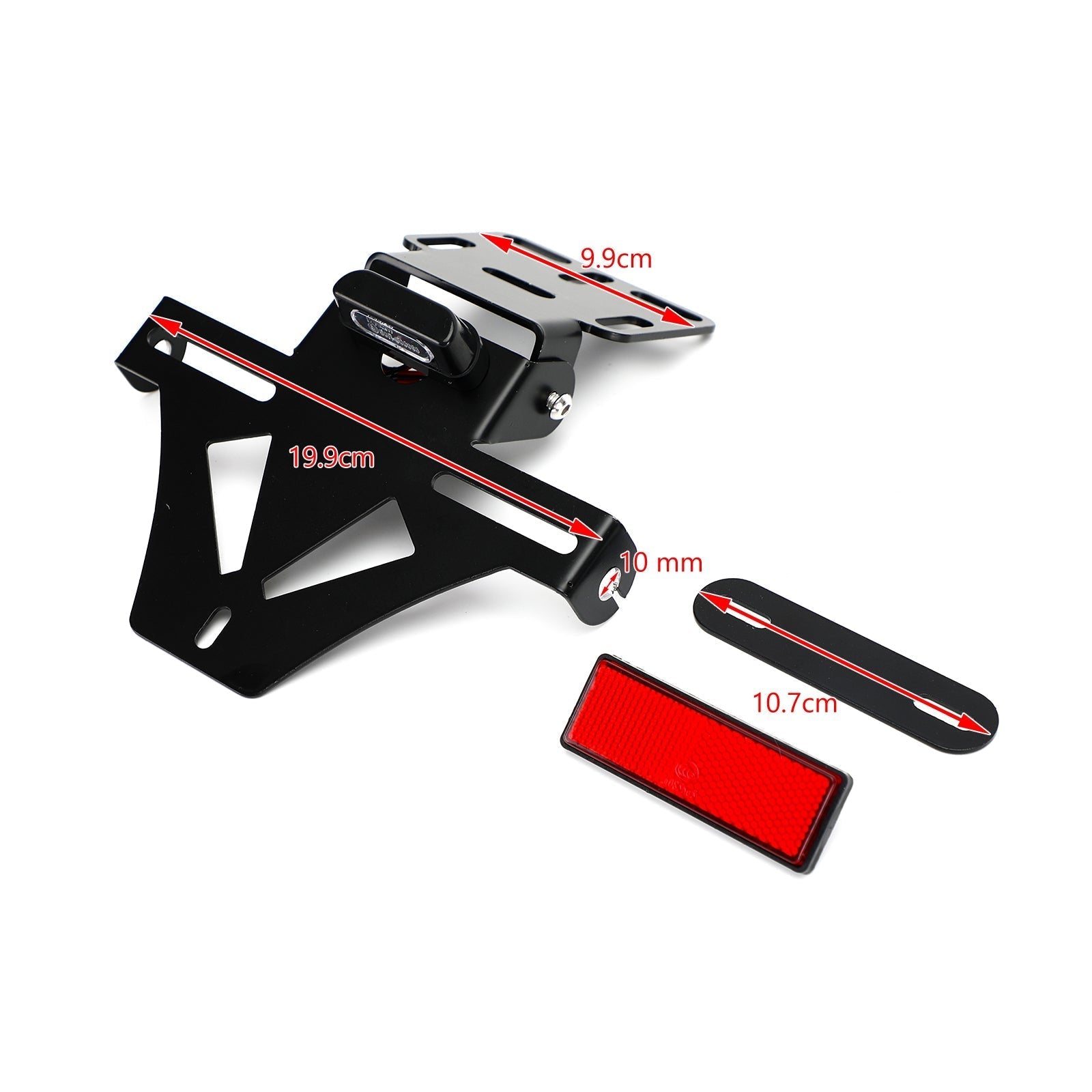 Universal Motorcycle Adjustable Angle License Number Plate Frame Holder Bracket