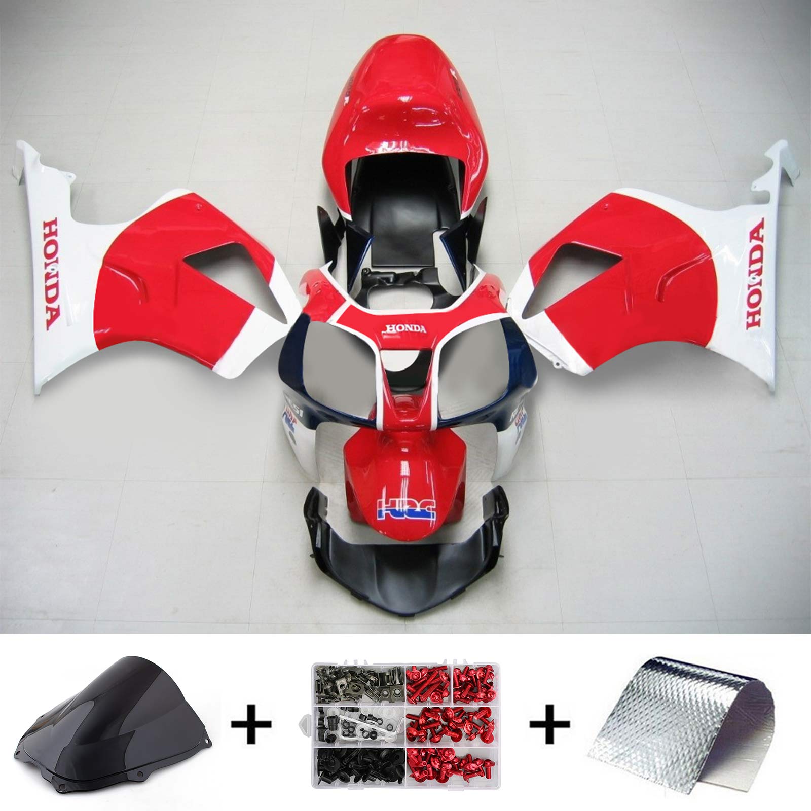 2000-2006 Honda VTR1000 RC51 Amotopart Injection Fairing Kit Bodywork Plastic ABS #108