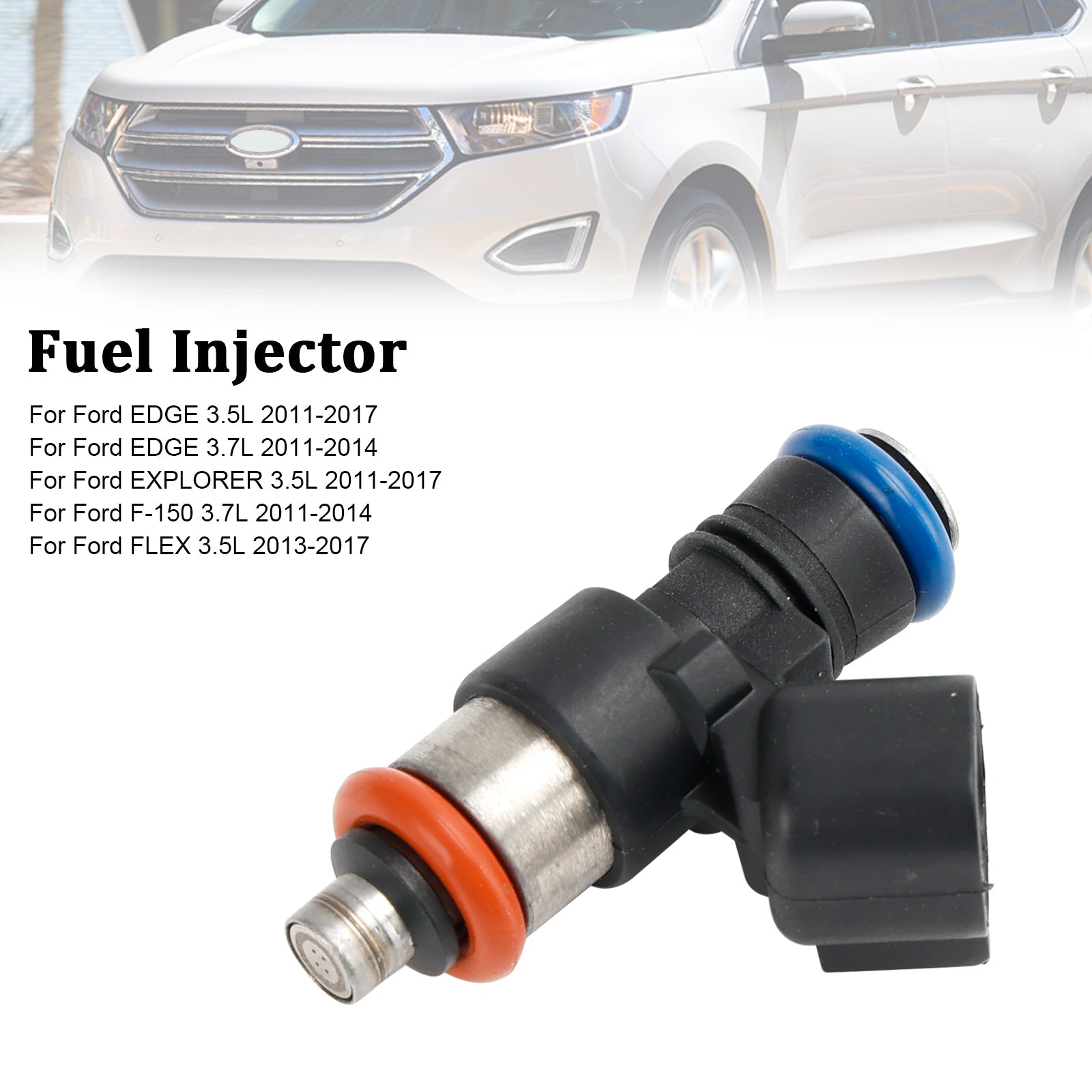 Injecteur de carburant 0280158191 adapté à Ford Explorer Taurus Edge Flex 3,5l 2011 – 2017, 1 pièce