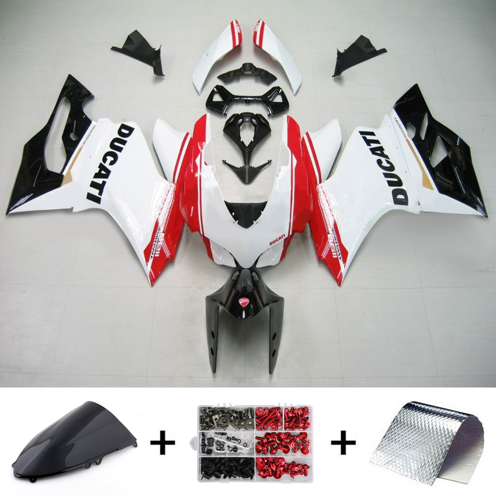 2012-2015 Ducati 1199 899 Kit de carénage d'injection carrosserie plastique ABS # 102