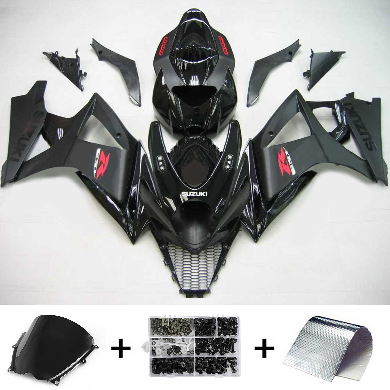 2007-2008 Suzuki GSXR1000 K7 Amotopart Injection Fairing Kit Bodywork Plastic ABS #102