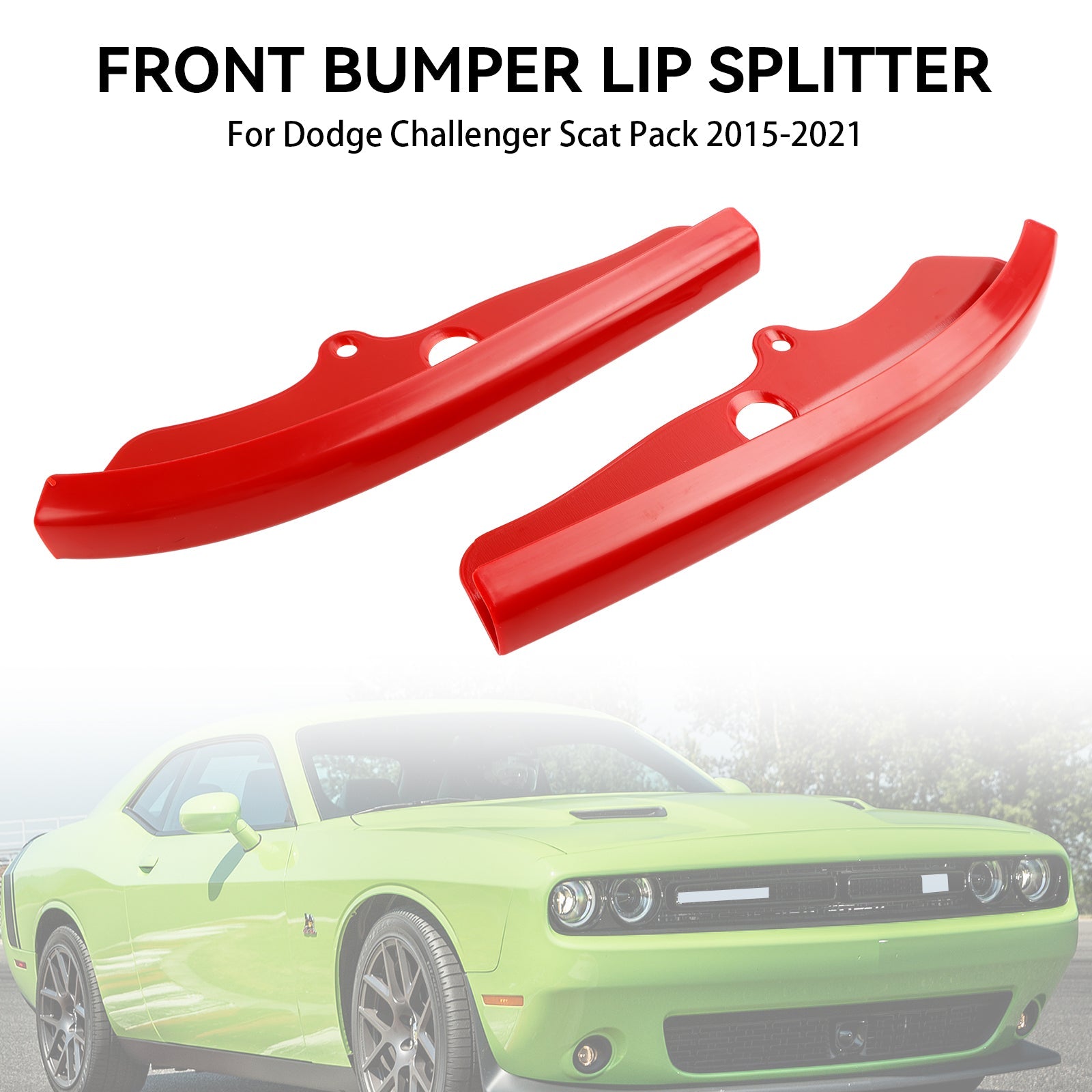 Dodge Challenger Scat Pack 2015-2021 Spoiler de séparateur de lèvre de pare-chocs avant