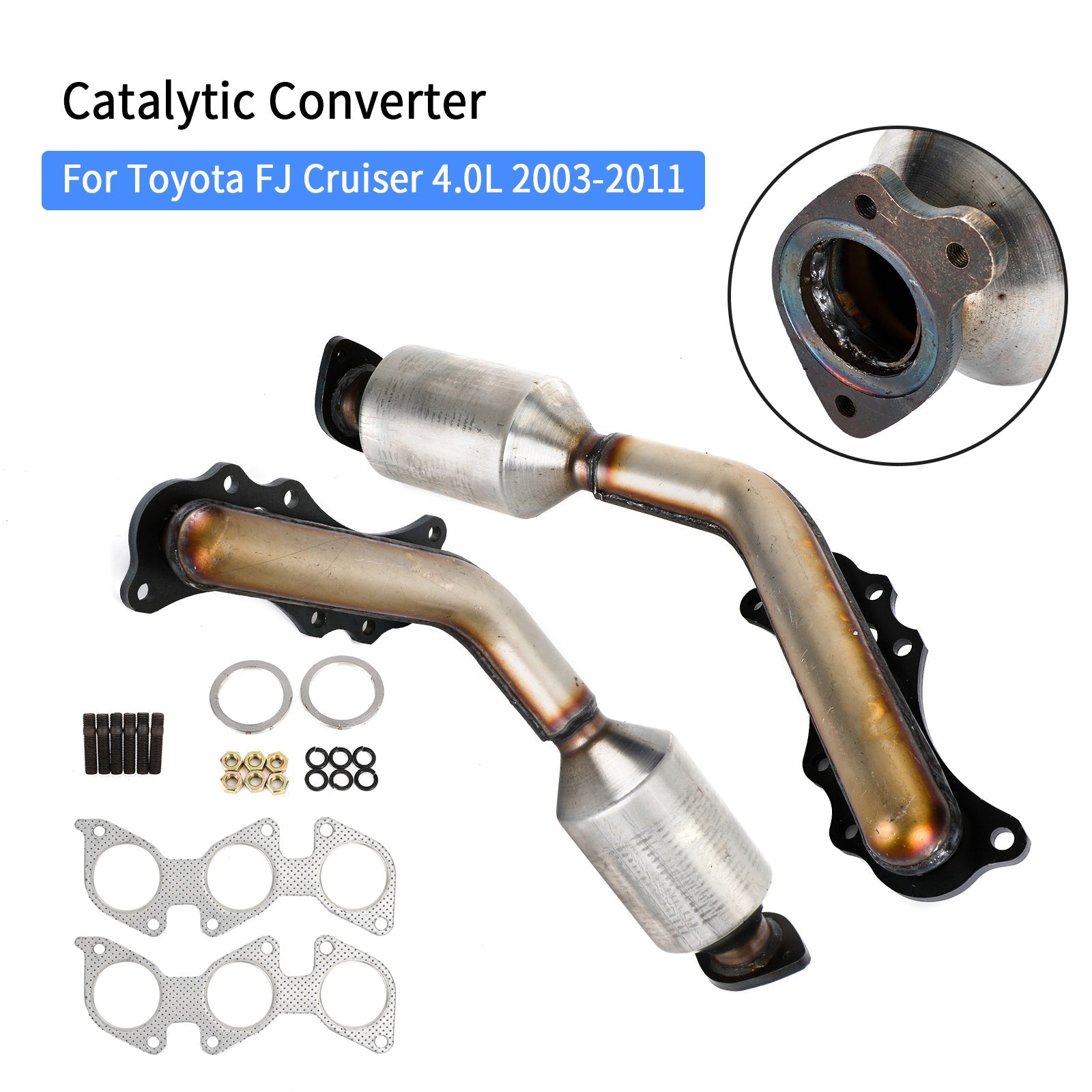 2003-2011 Toyota FJ Cruiser/4Runner/Tacoma 4.0L Pair Exhaust Catalytic Converter