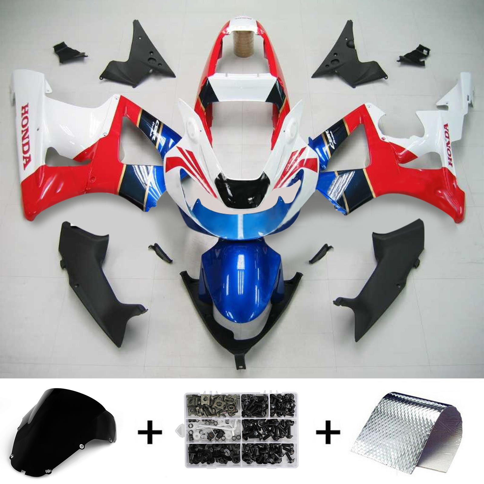 2000-2001 Honda CBR929RR Amotopart Injection Fairing Kit Bodywork Plastic ABS #122