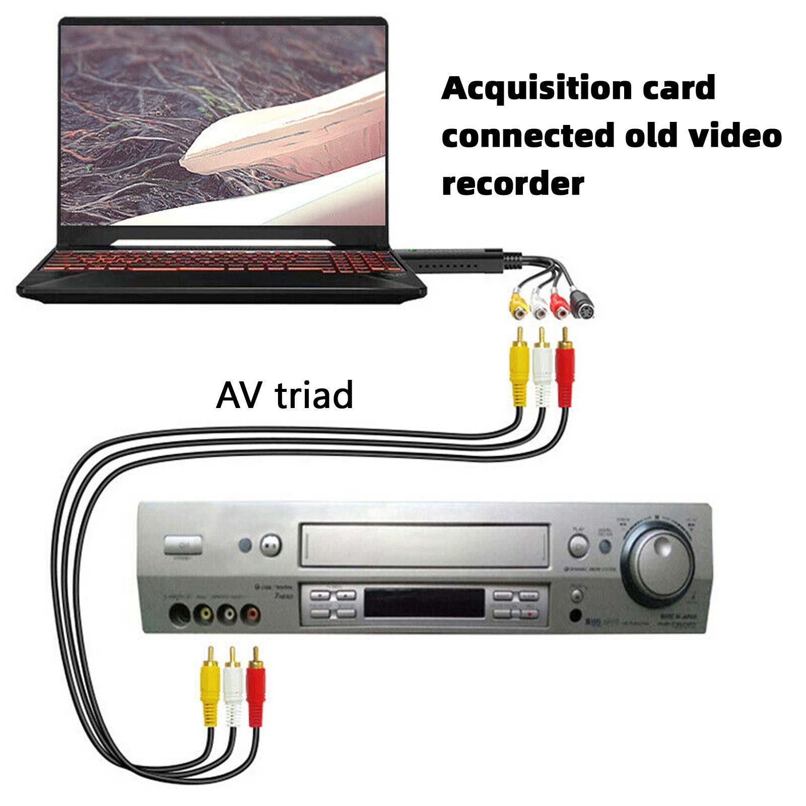 USB 2.0 Audio TV Video VHS to DVD VCR PC HDD Converter Adapter Capture Card