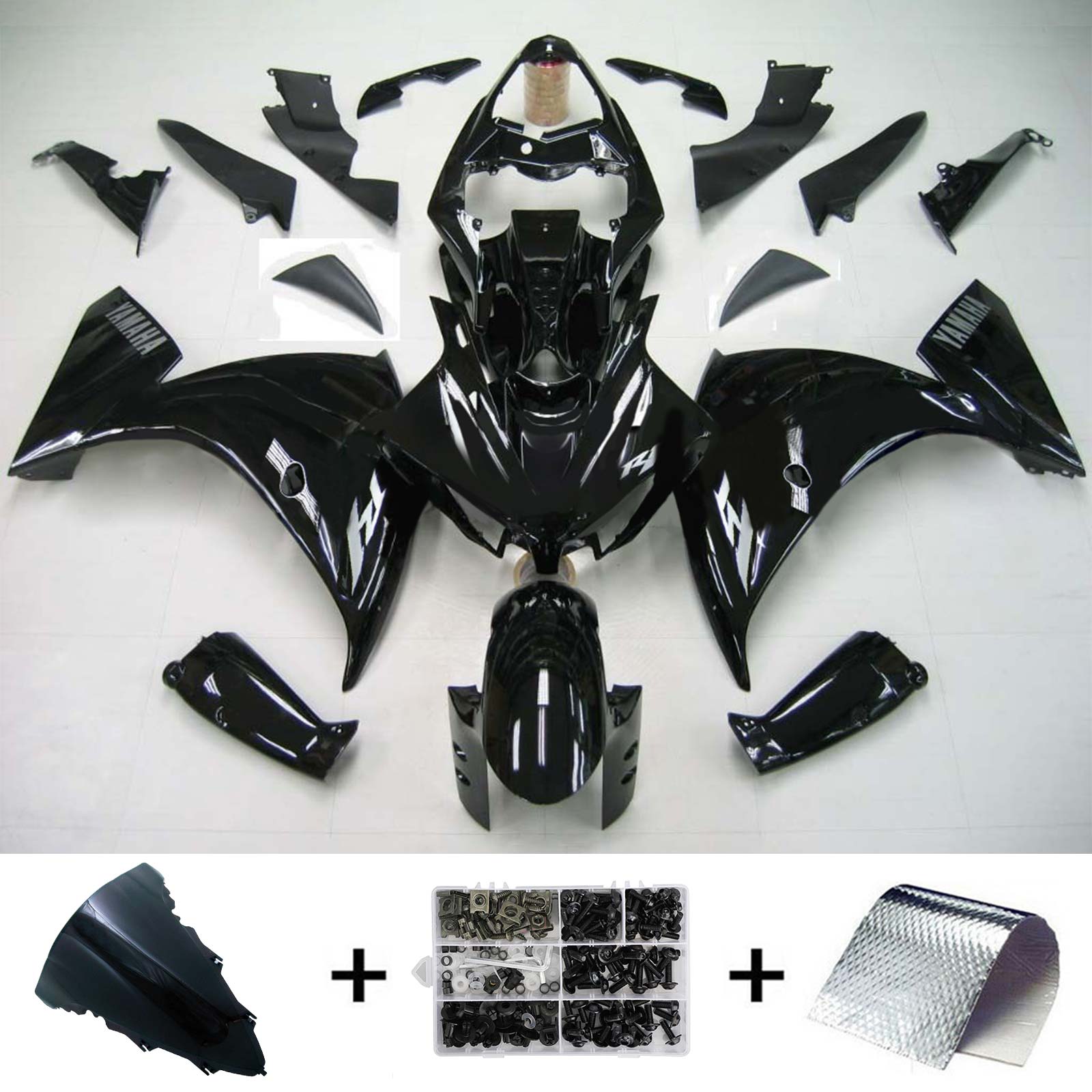 2009-2011 Yamaha YZF 1000 R1 Kit de carénage d'injection carrosserie plastique ABS #120