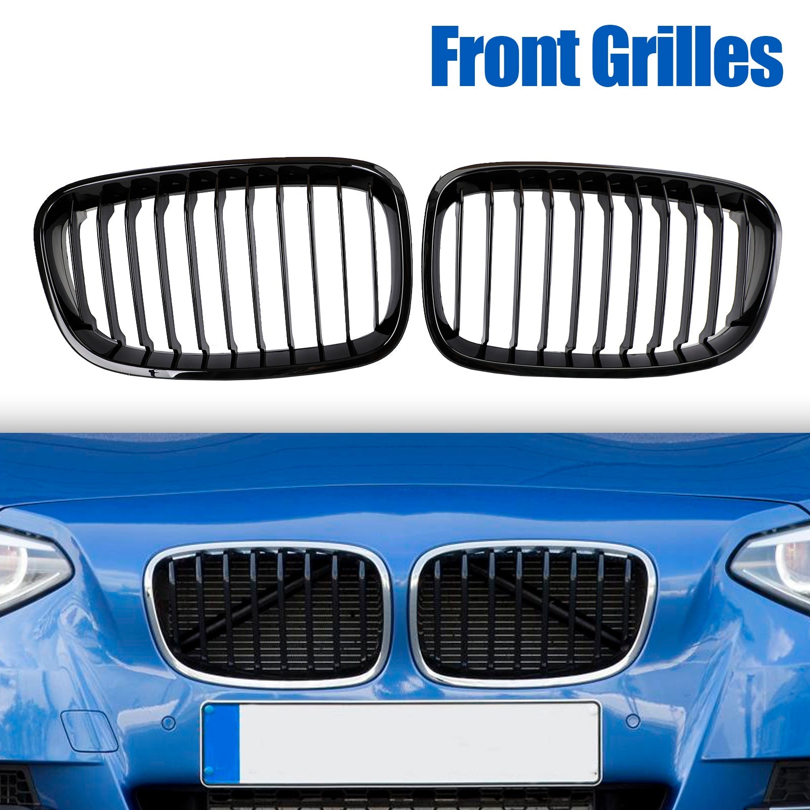 2012-2014 BMW 1 Serie F20 F21 2 STUKS Voorbumper Nier Grill Grille