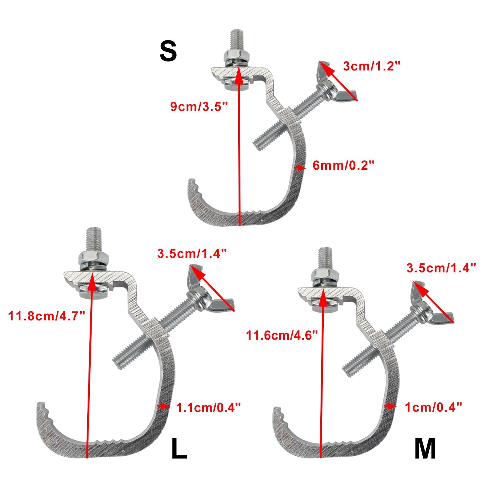 1/5/10 Stuks Ophanghaak Podium Licht Truss Klem Voor 30-55 Mm Od Buis Bar licht