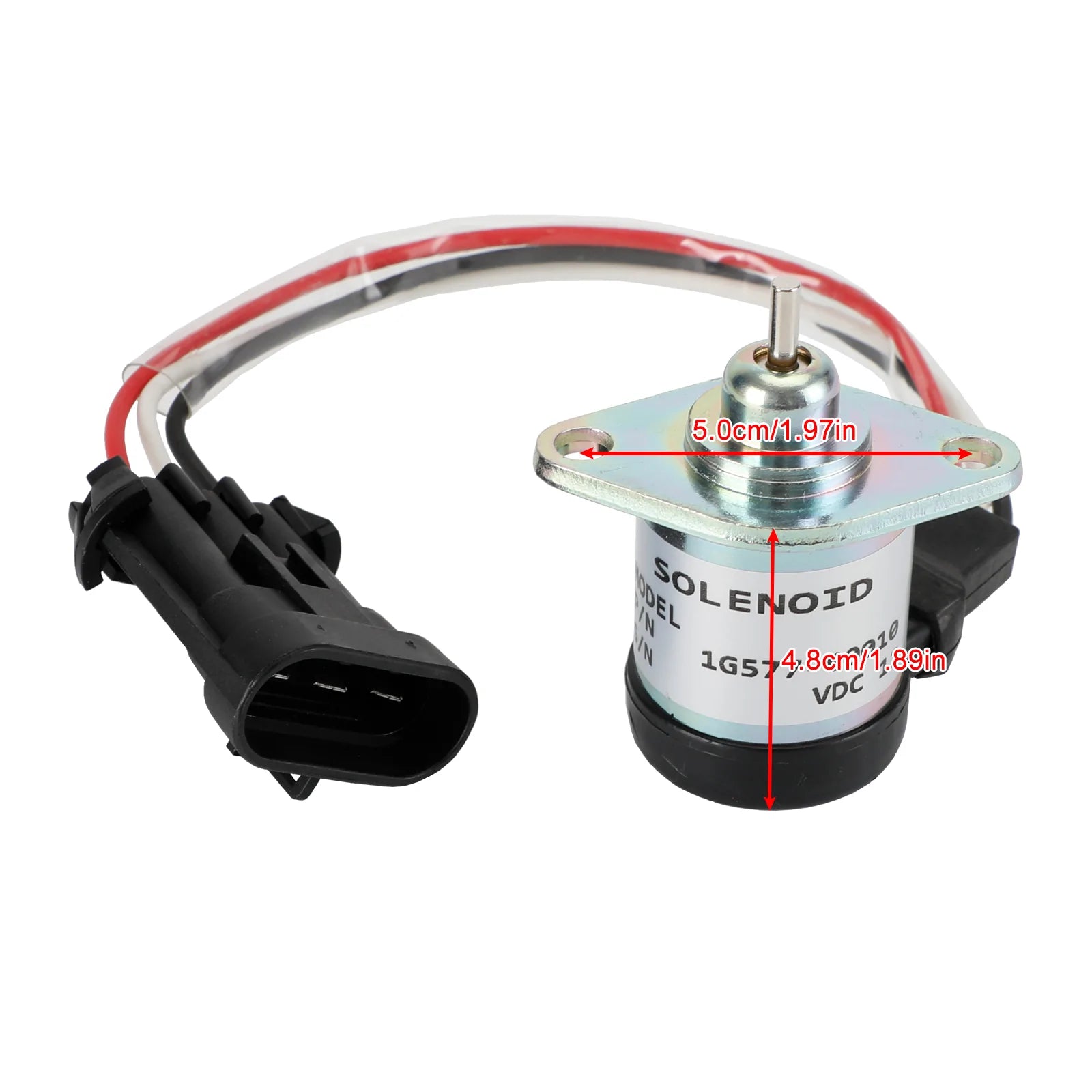 Solénoïde d'arrêt de carburant 12V, 3 bornes, pour Kubota 1G577-60010 1G577-60011