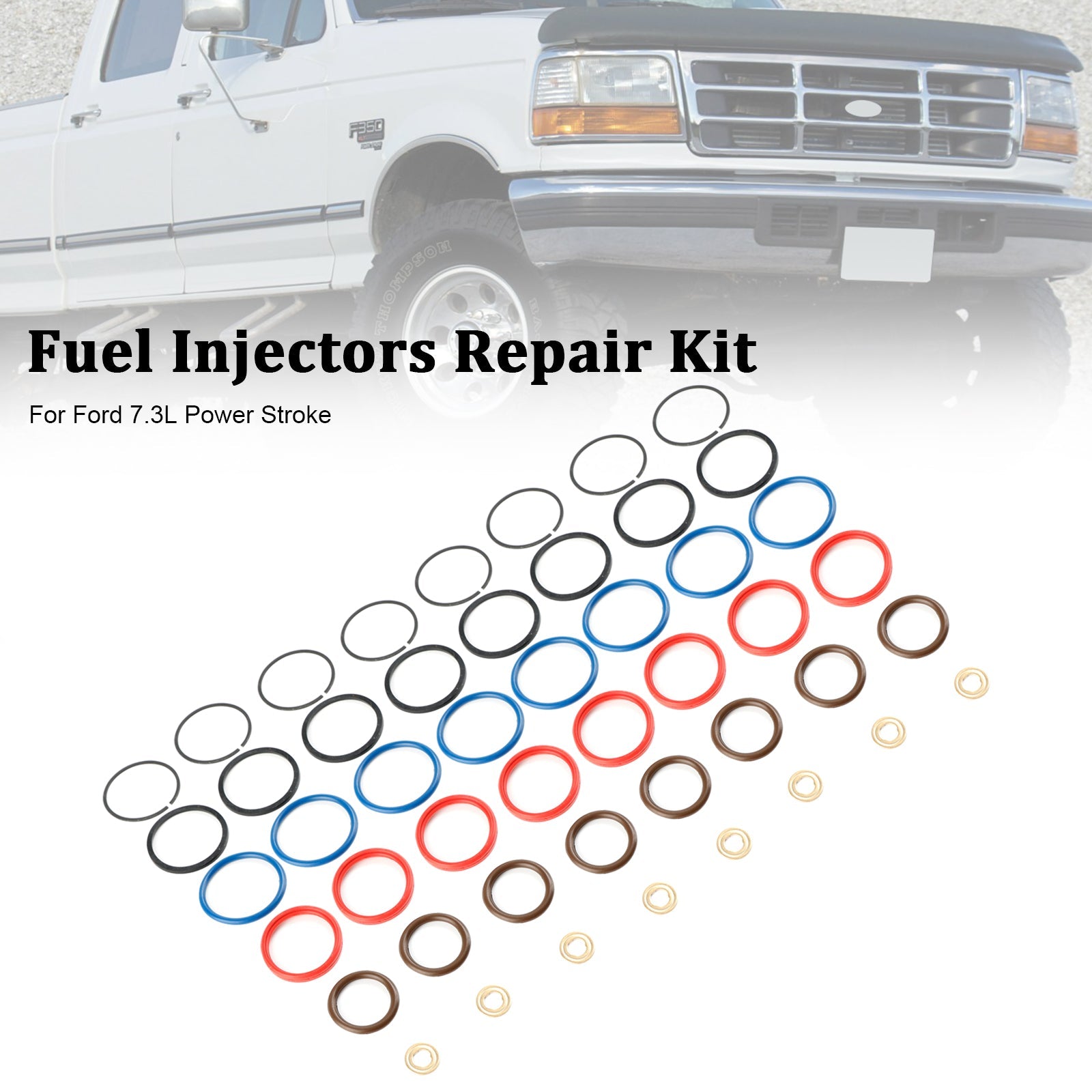 8PCS Fuel Injector Repair Kit XC3Z9229AB Fit Ford 7.3L Power Stroke CM5010