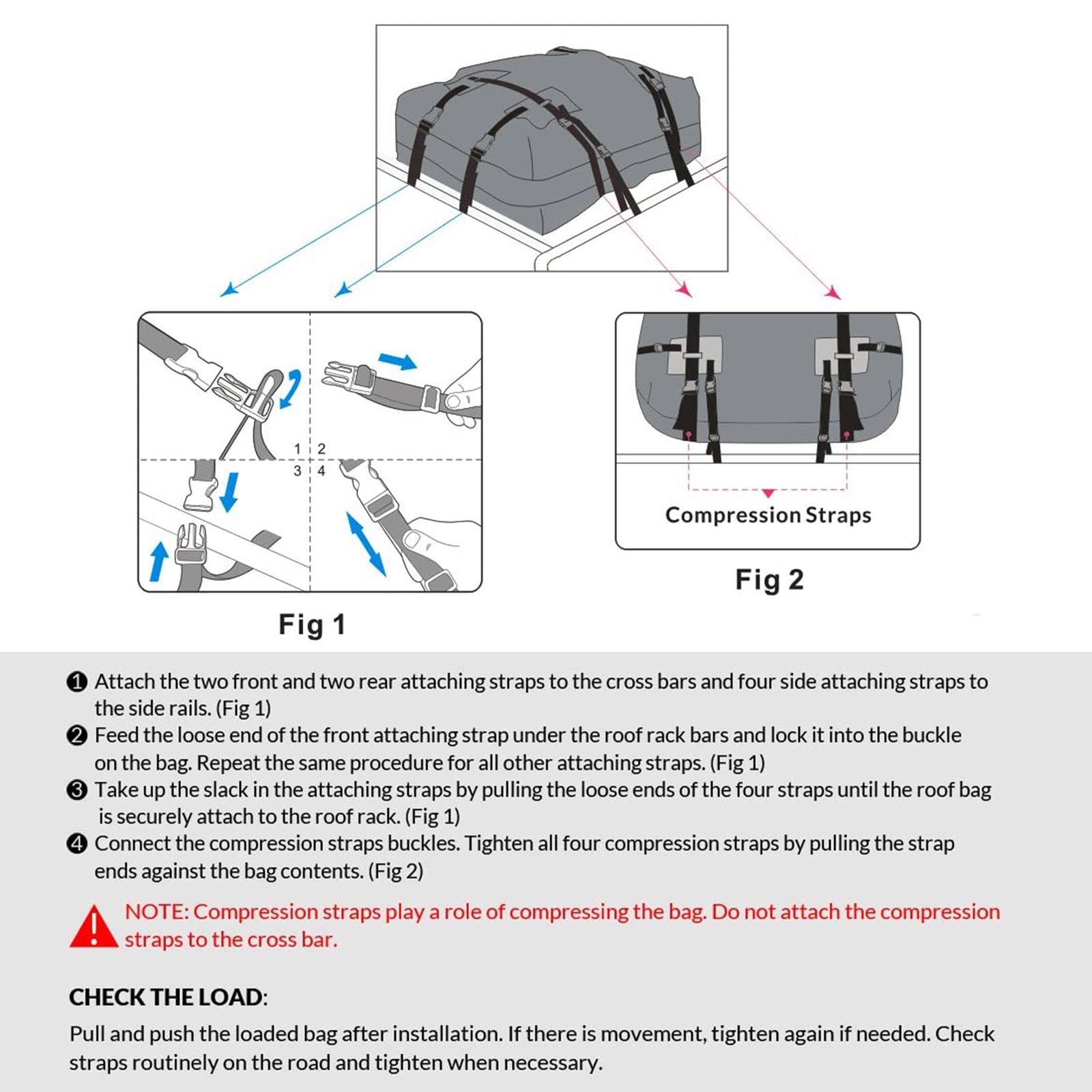 Sac de transport de toit de voiture étanche, sac de chargement, sac Cube de bagages avec tapis antidérapant