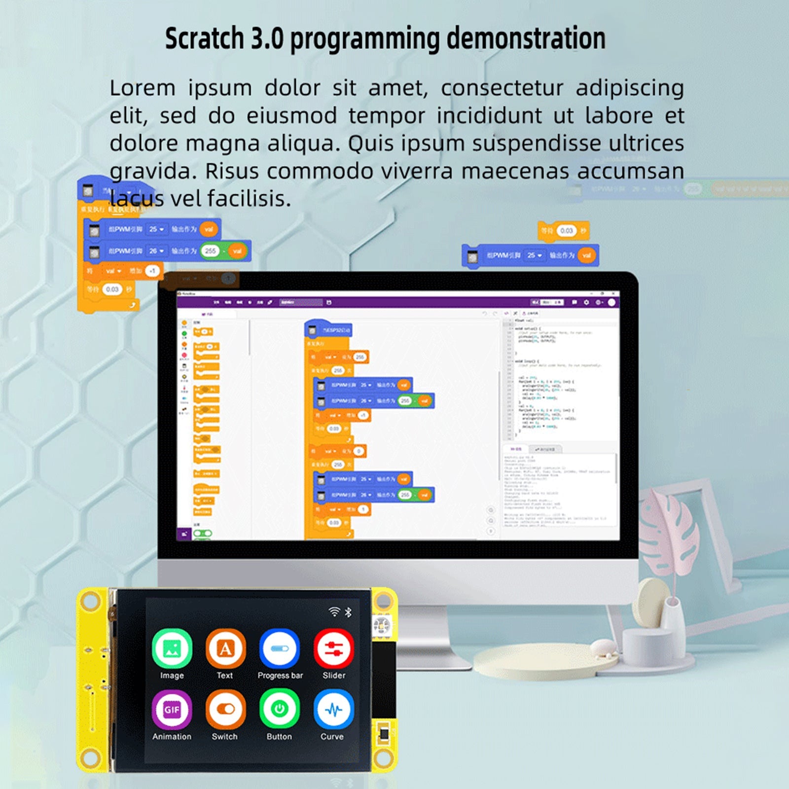 Carte de développement ESP32 2.4 "240*320, écran tactile intelligent WiFi Bluetooth