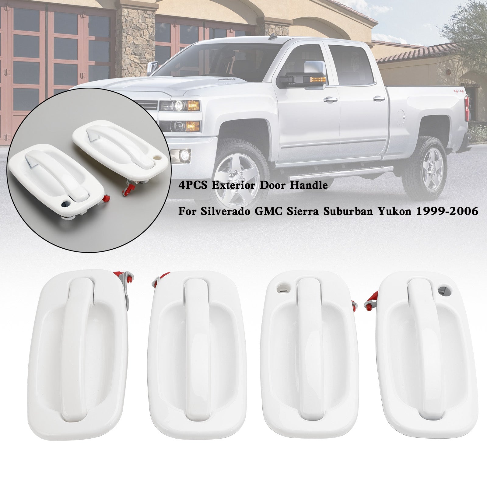 GMC Yukon Sierra Denali 2000-2006 4PCS Exterior Door Handle 15029900 15029899 15182405 15029901