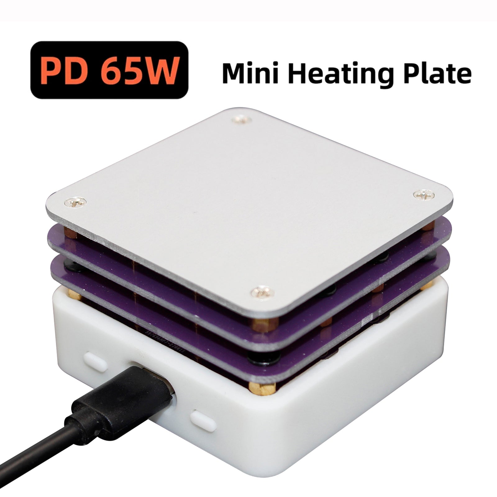 65W Mini Hot Plate PCB Board Lodding LCD Display Loddevarmestasjon