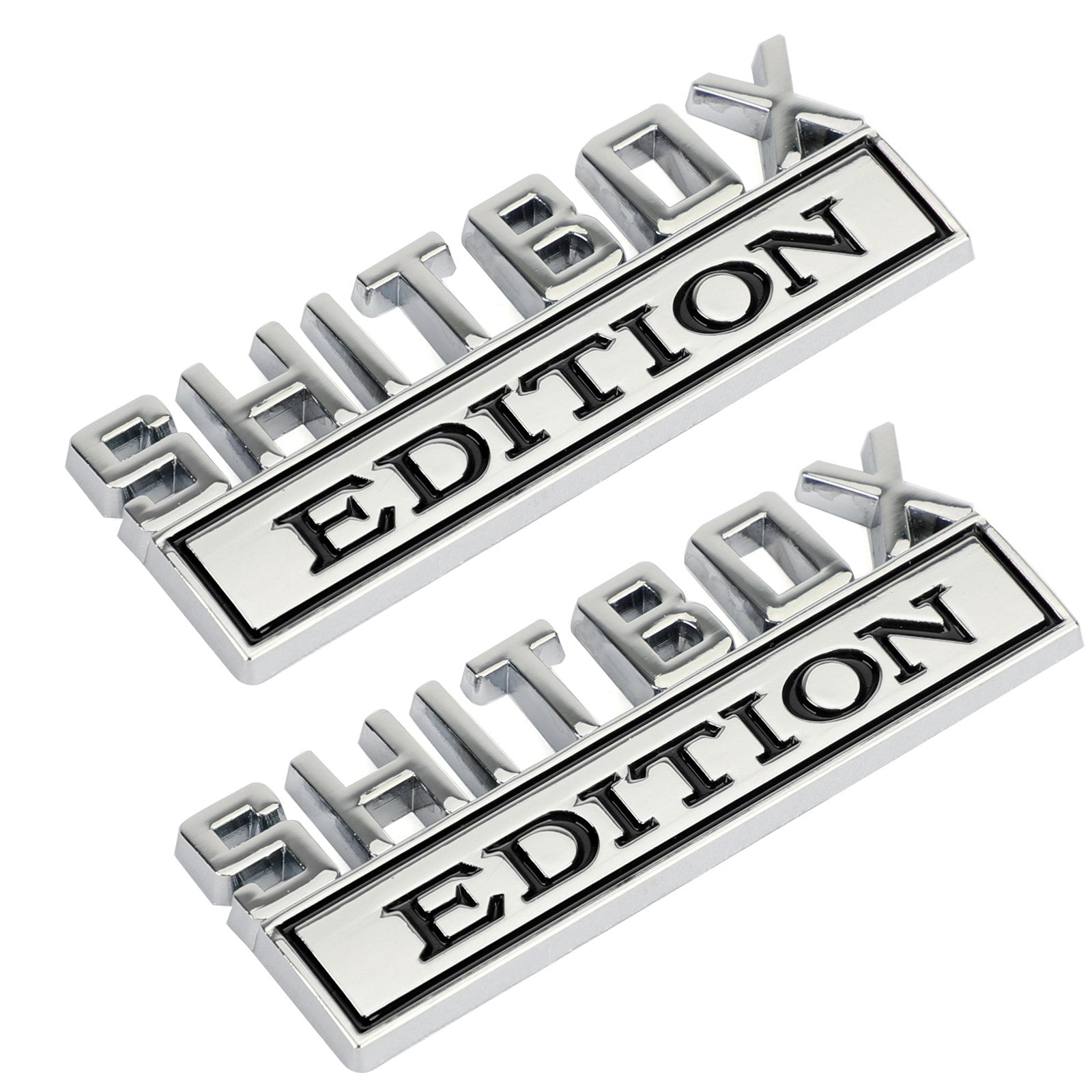 2pc Shitbox Edition embleem sticker badges stickers voor Ford Chevr auto vrachtwagen #B generiek