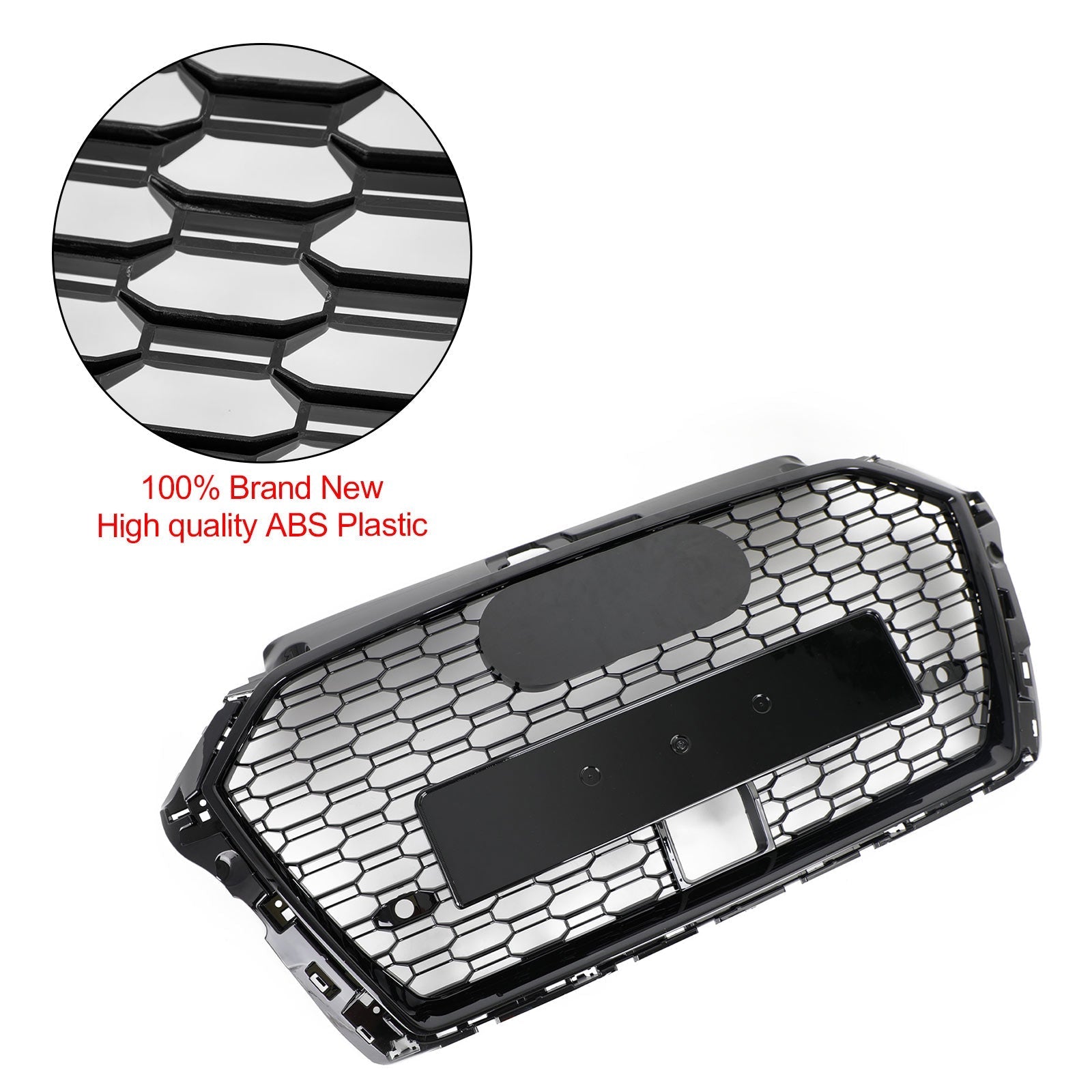 Direct Replacement ABS Plastic Front Grille for 2017-2019 Audi A3 S3 with ACC