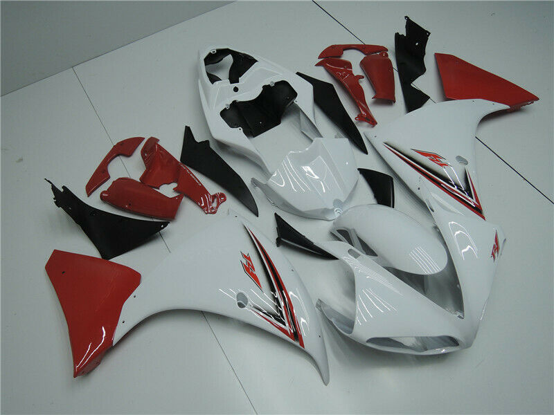 Carénage ABS en plastique d'injection adapté pour Yamaha YZF R1 2009-2011 rouge blanc générique