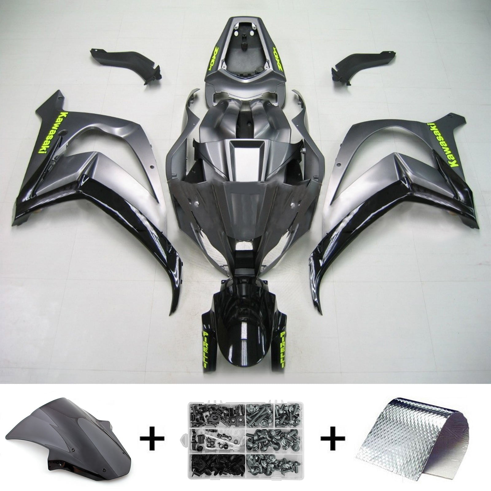 2011-2015 Kawasaki ZX10R Kit de carénage d'injection Amotopart Carrosserie Plastique ABS #111