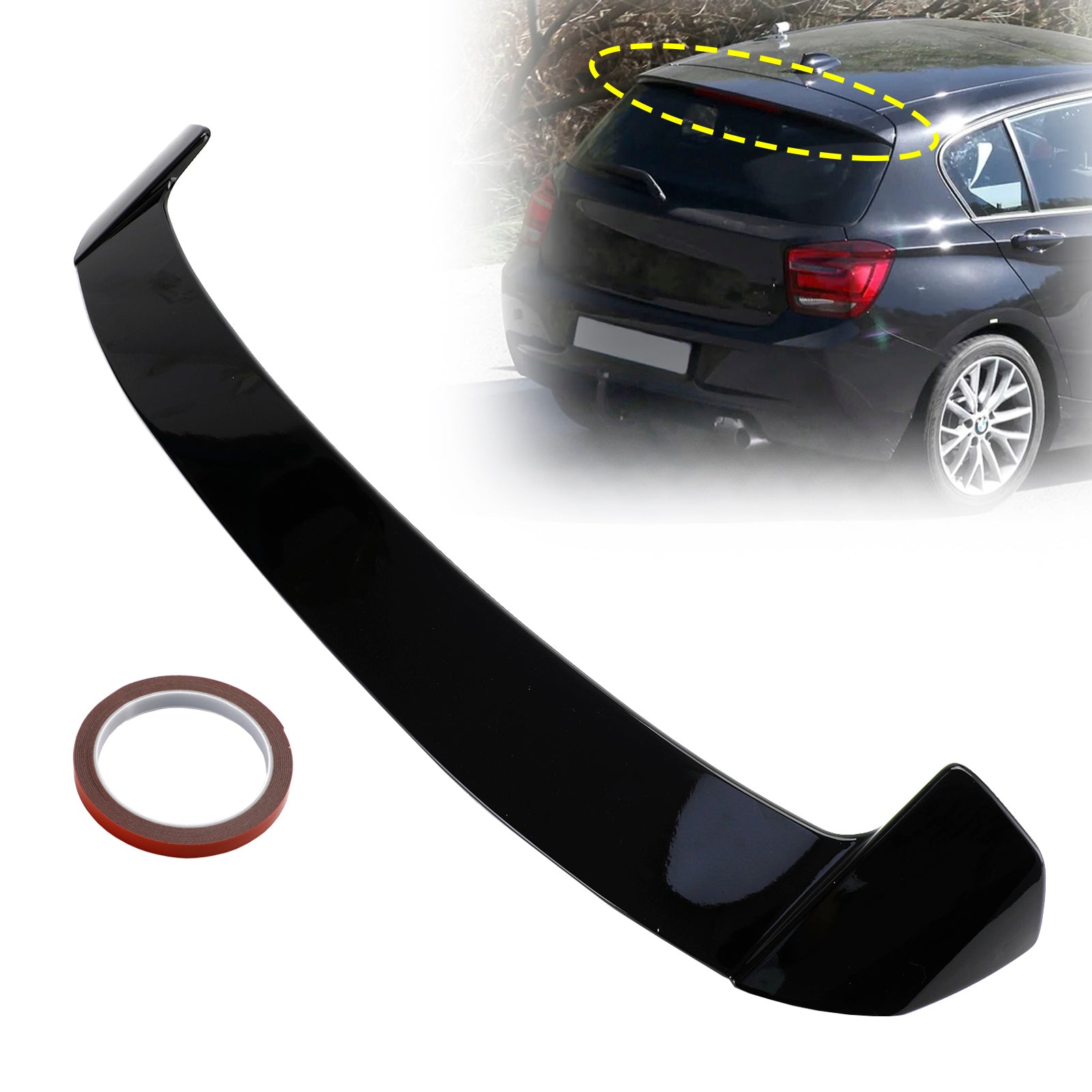 Glanzend Zwart Spoiler Fit BMW 1 Serie PRE-LCI F20 F21 M135i M140i 2011-2015 M