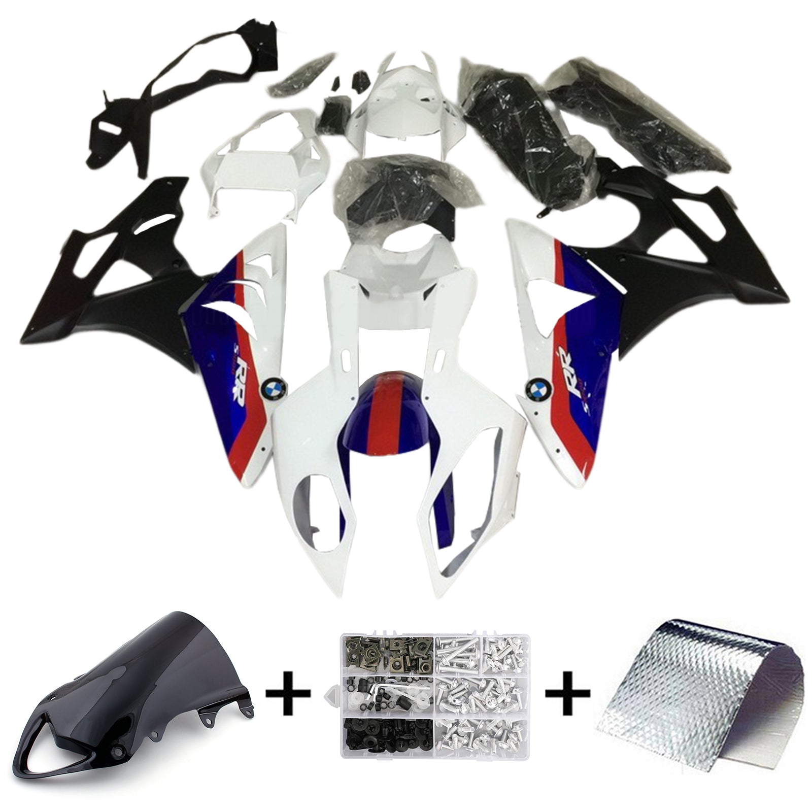 2009-2014 BMW S1000RR Fairing Kit Karosseri Plast ABS