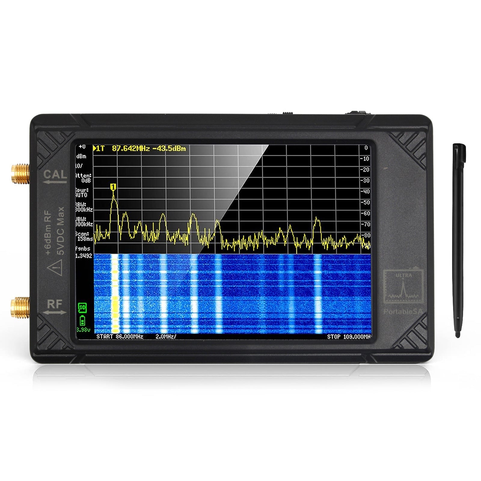 Tactile LCD 4 "pour TinySA ULTRA, analyseur de spectre minuscule portatif 100K-5.3GHz