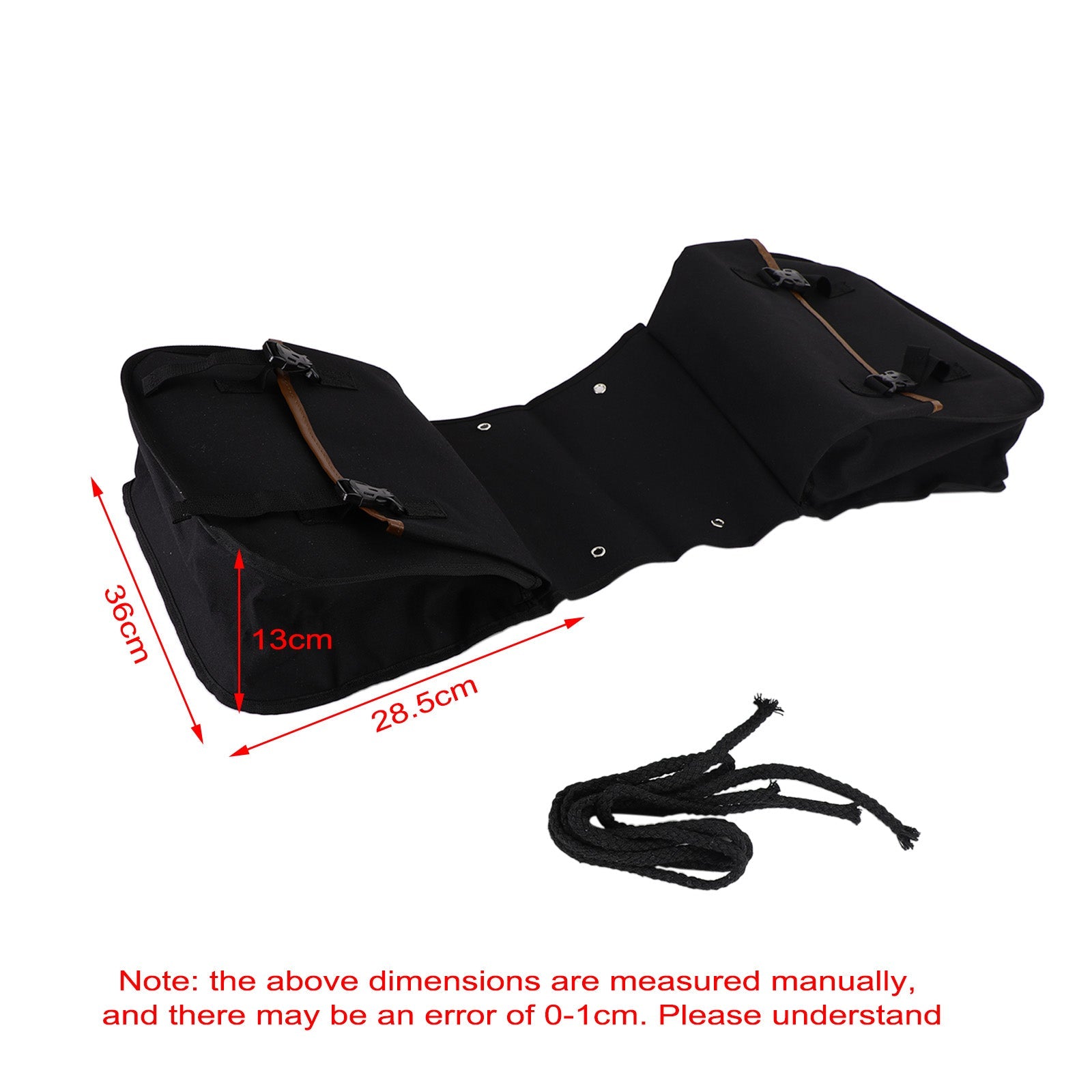 Waterproof Motorcycle Saddle Bag Universal Riding Canvas Travel Bag 144#