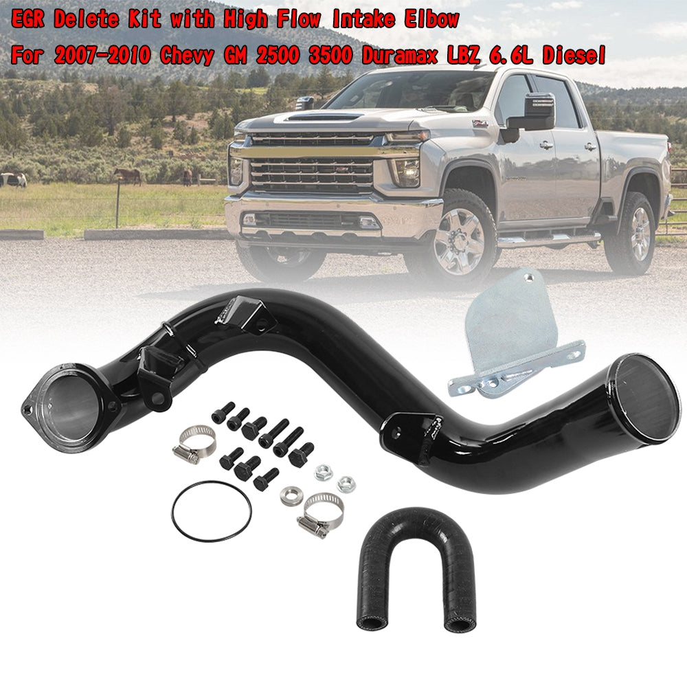 2007-2010 Chevrolet GM 2500 3500 Duramax LBZ 6.6L Diesel EGR Delete Kit med High Flow Intake Albue