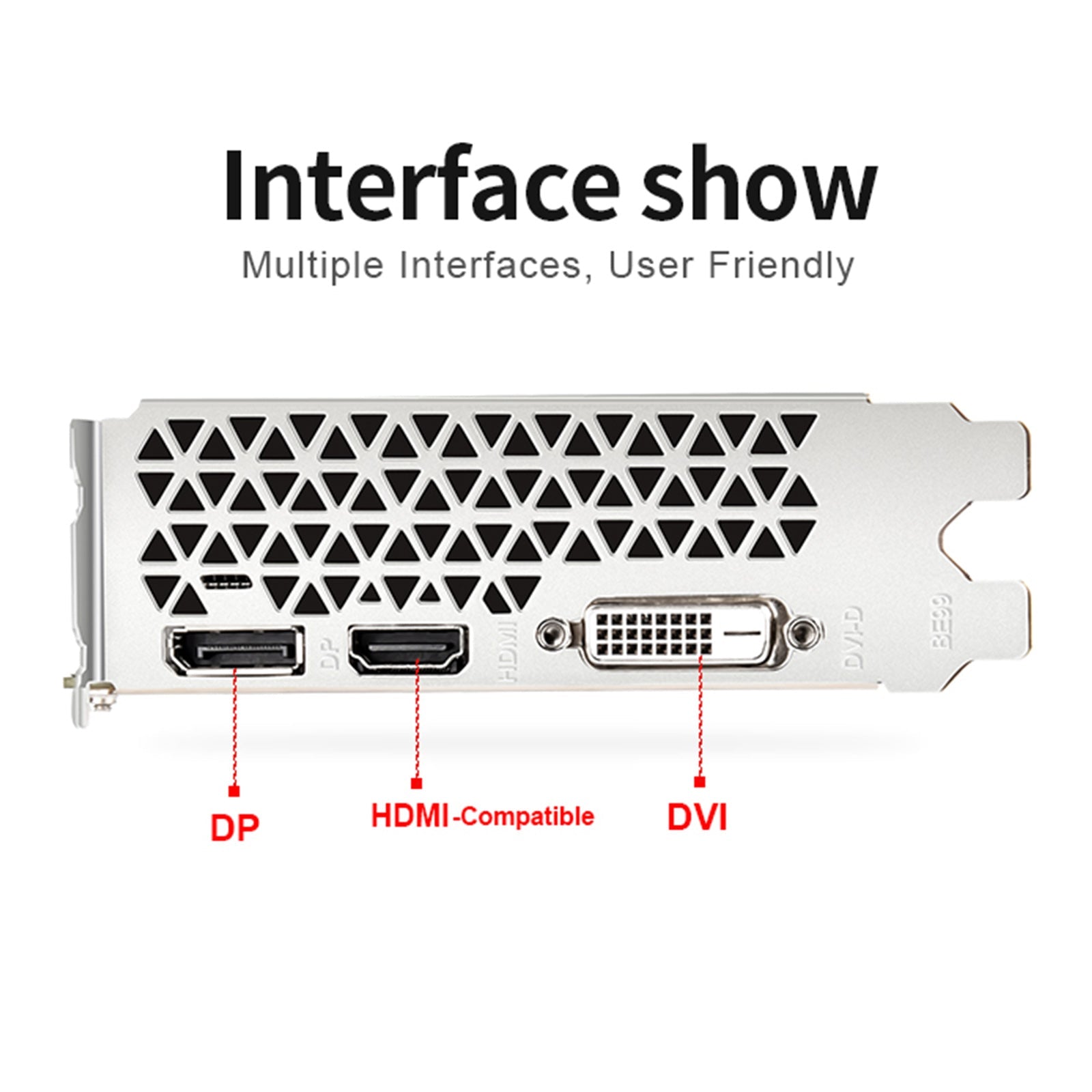 Carte graphique RX550 DDR5 4G, carte graphique indépendante, Interface d'affichage HD