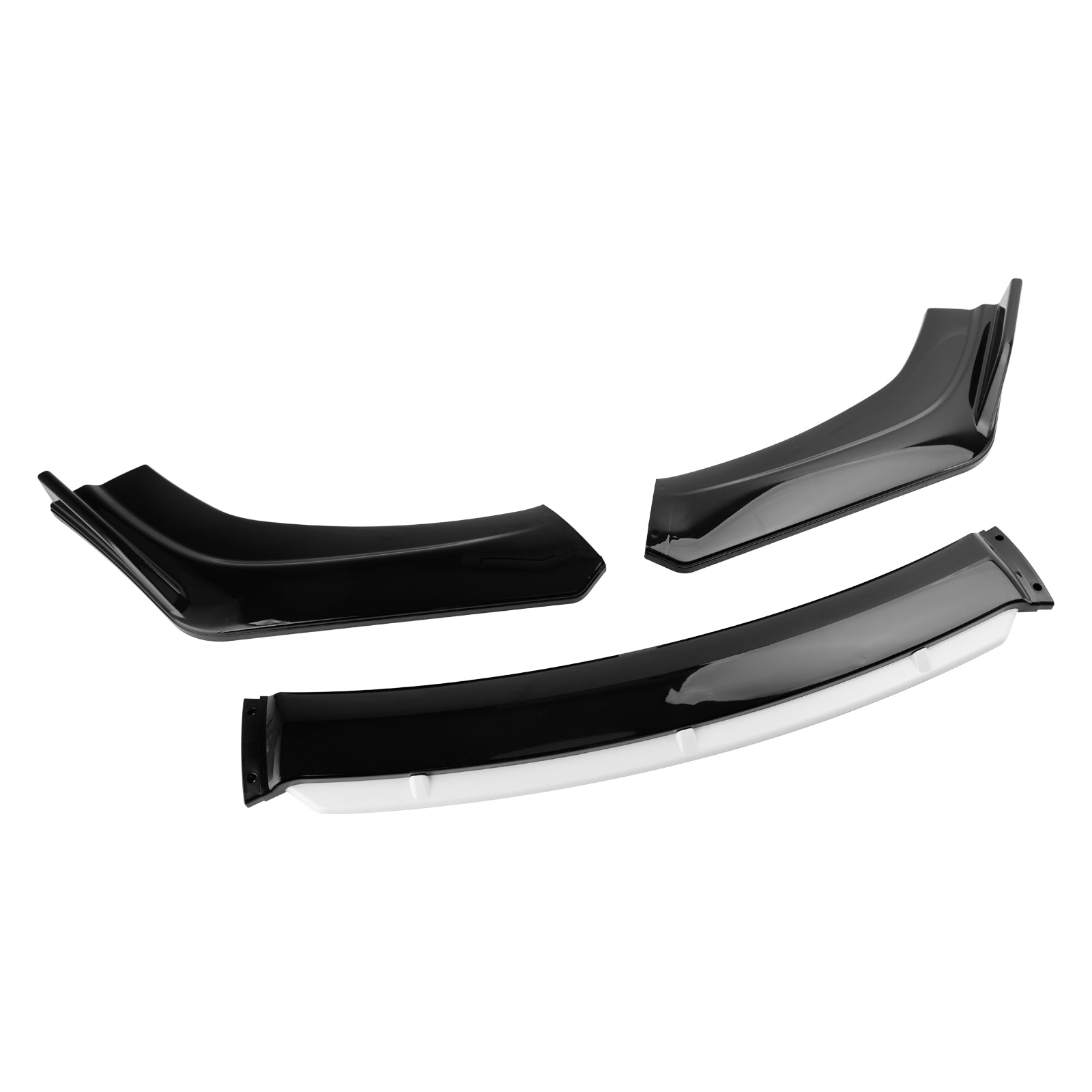 Universele auto voorbumper lip bodykit splitter diffuser beschermer zwart wit