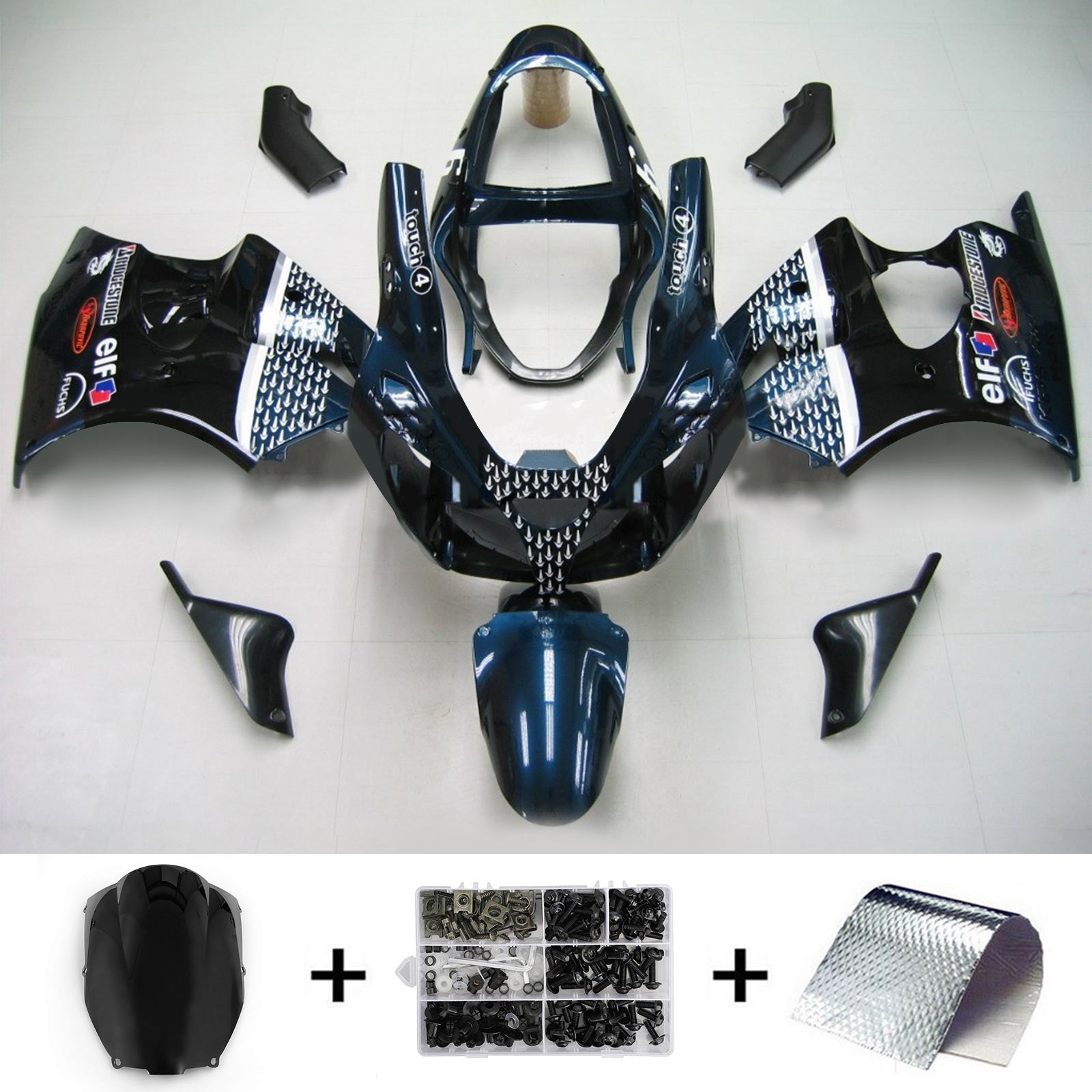 2000-2002 Kawasaki ZX6R 636 ZZR600 2005-2008 Fairing Kit