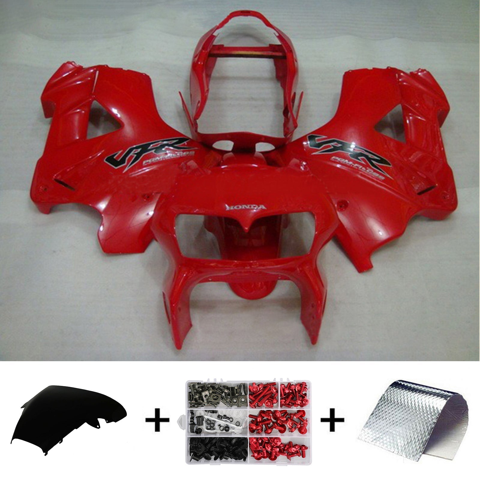 1998-2001 Honda VFR800 Amotopart Injection Fairing Kit Bodywork Plastic ABS #102