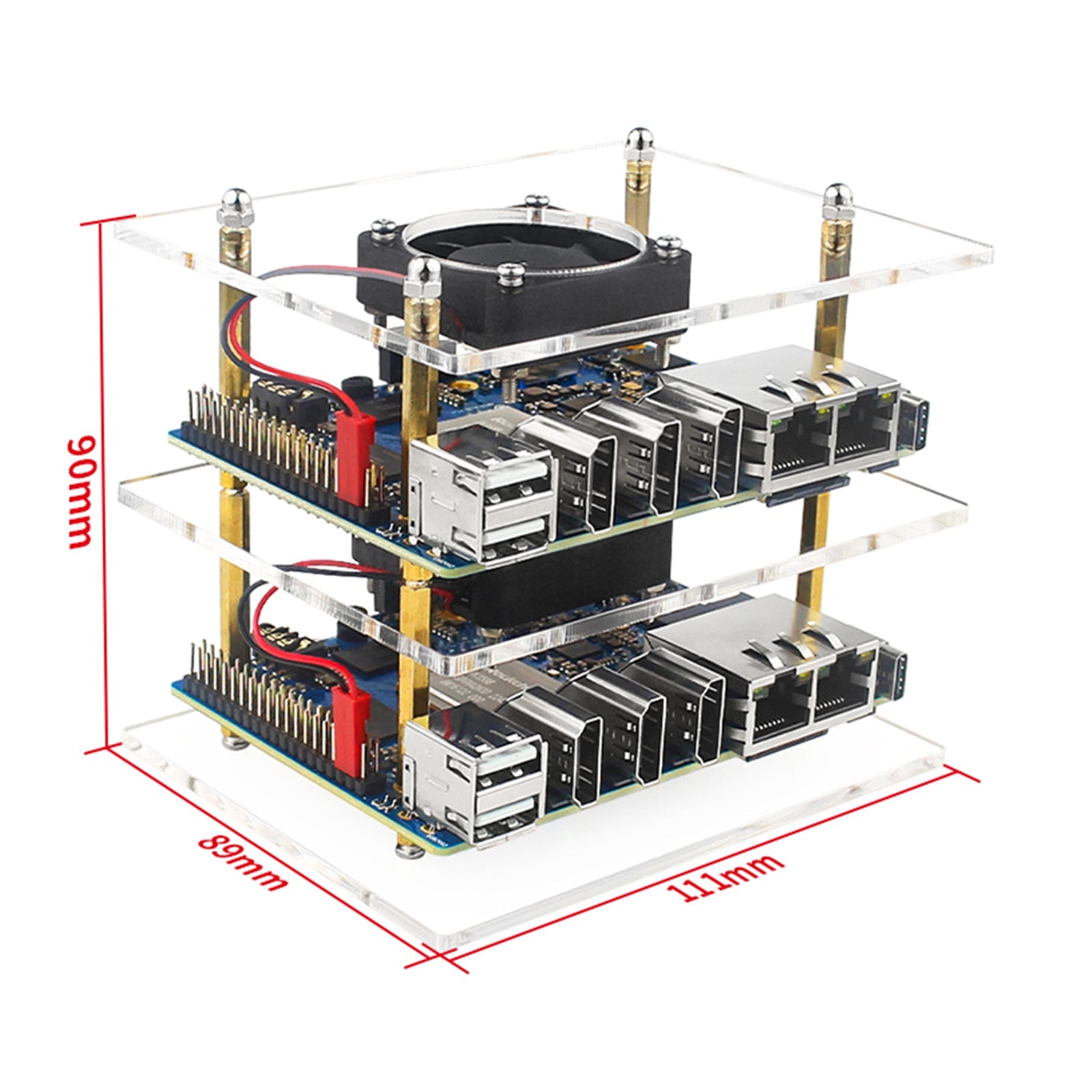 Orange Pi 5 Plus Orangepi Protective Shell Two-Layer Cluster Acrylic Shell