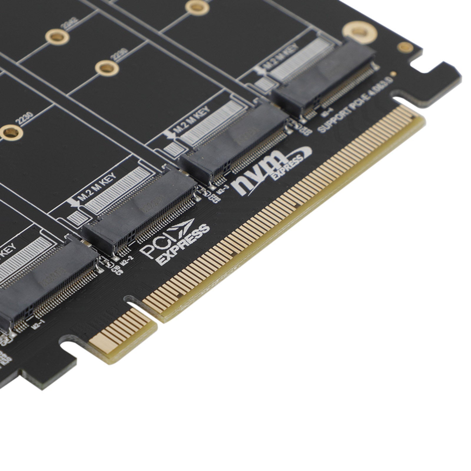 Adaptateur M.2 NVME SSD vers PCI-E 4.0 X16, carte d'extension, prise en charge PH44 2280 2242