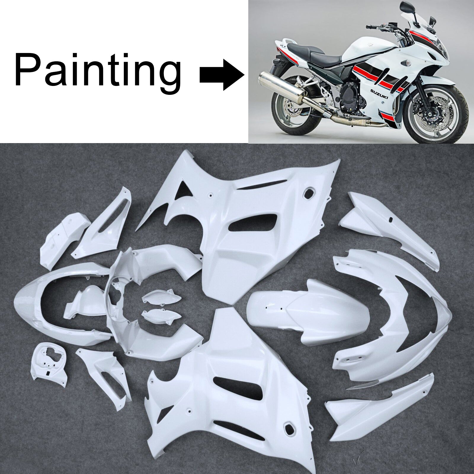 2012-2014 Suzuki GSX1250 FA Amotopart Injection Fairing Kit Bodywork Plastic ABS #102