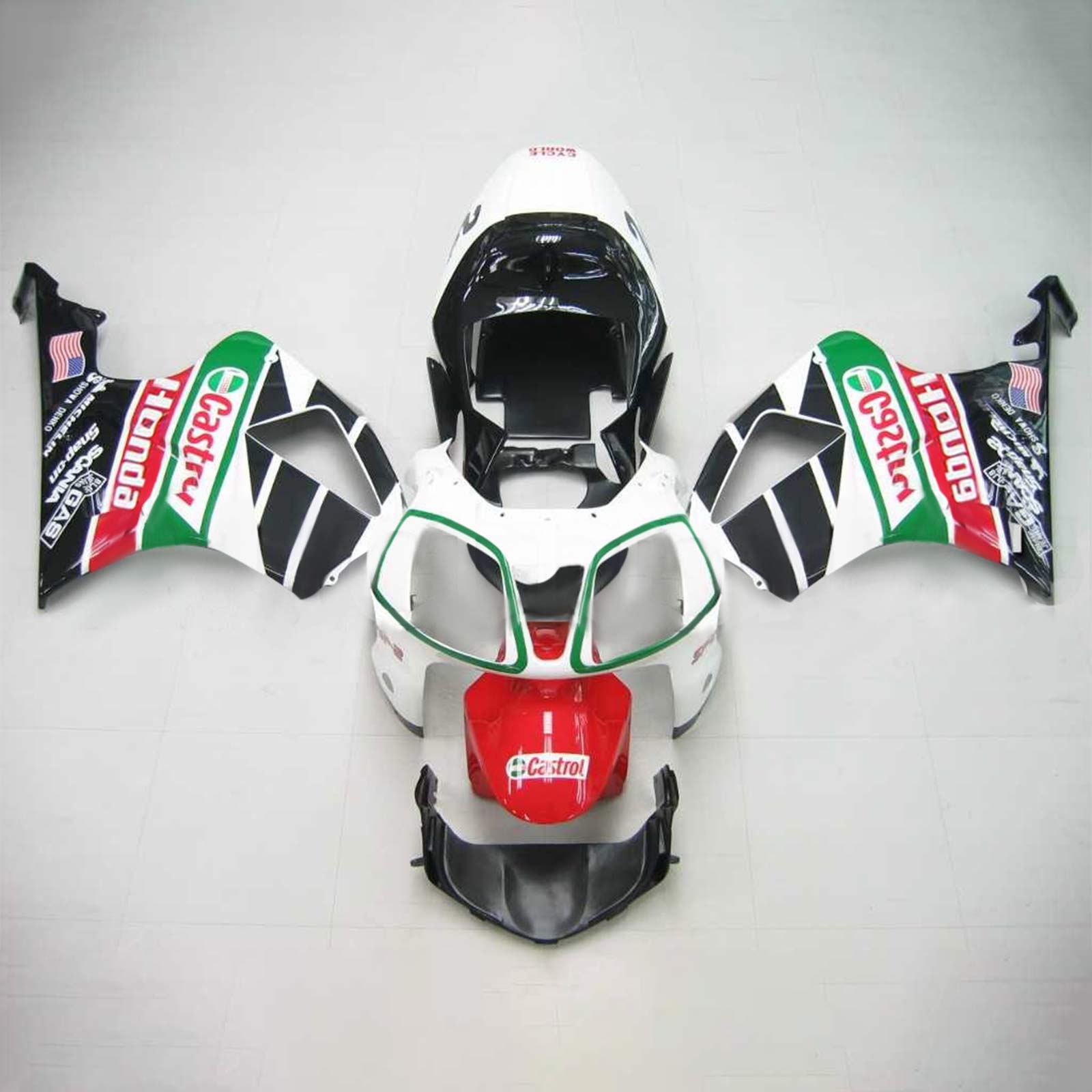 2000-2006 Honda VTR1000 RC51 Amotopart Injection Fairing Kit Bodywork Plastic ABS #102