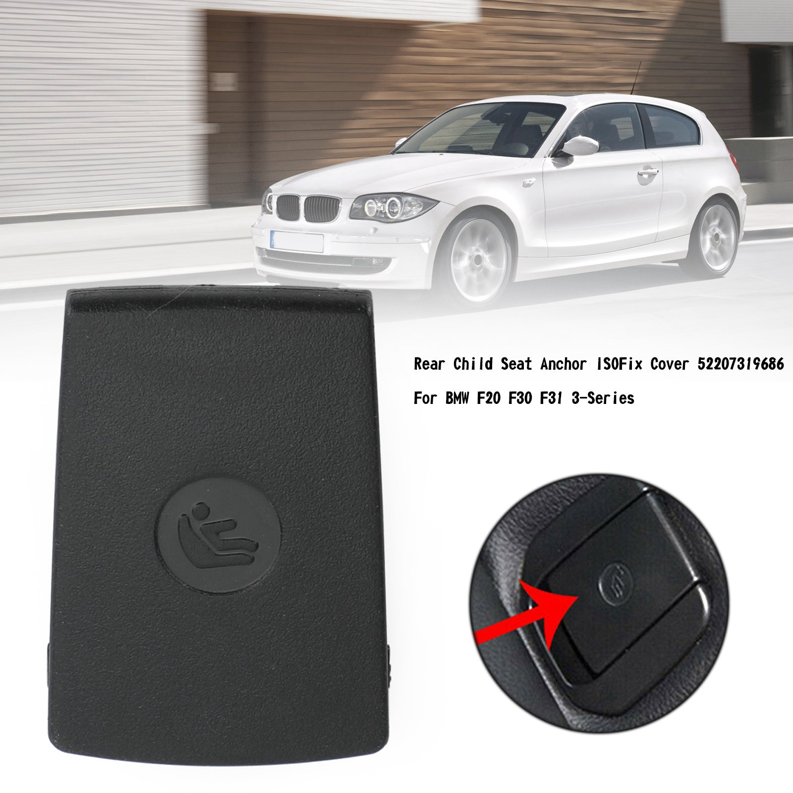 Achterkinderzitje Anker ISOFix Cover 52207319686 Voor BMW F20 F30 F31 3-Serie