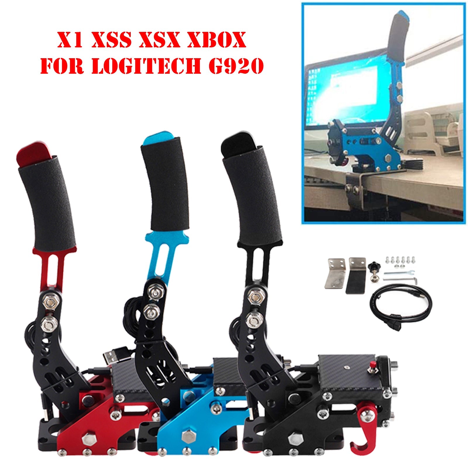 Kits de frein à main USB SIM X1 14 bits XBOX pour jeux de course, support de volant G920