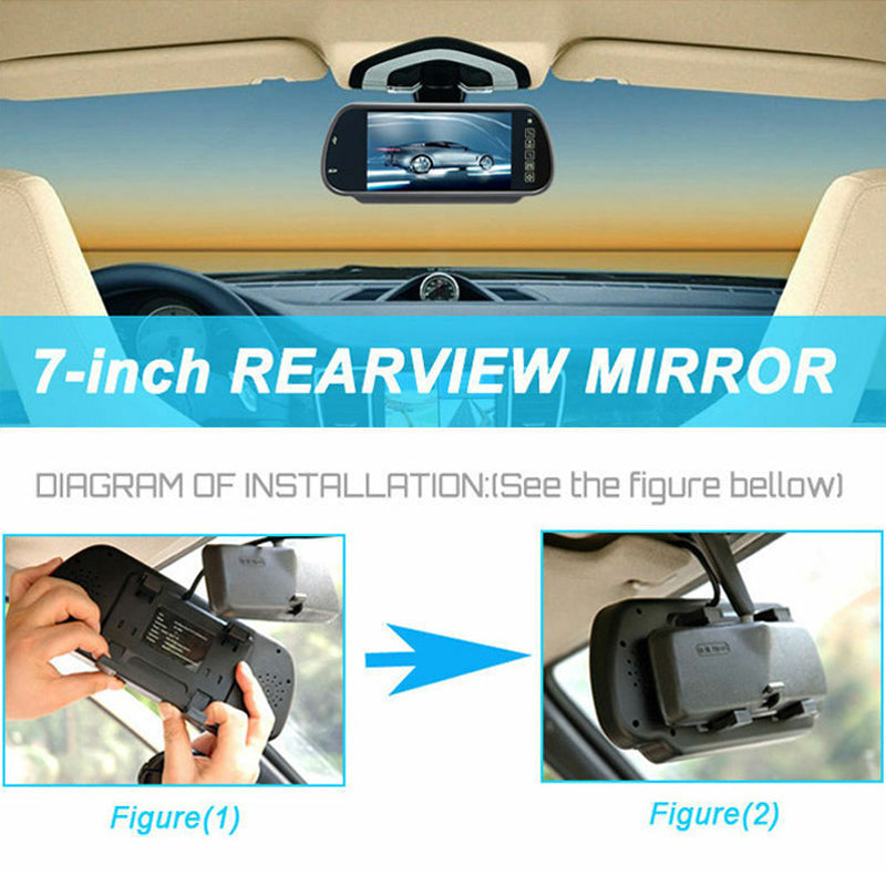 Caméra de recul pour bus et voiture, écran d'objectif avec capteurs, écran LCD de 7 pouces, moniteur de vue arrière pour voiture