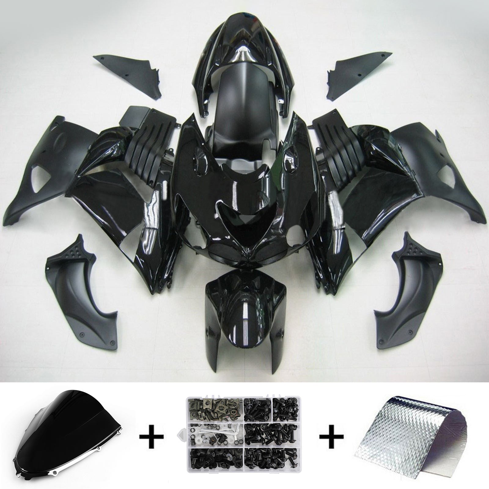 2006-2011 Kawasaki ZX14R Kit de carénage d'injection carrosserie plastique ABS