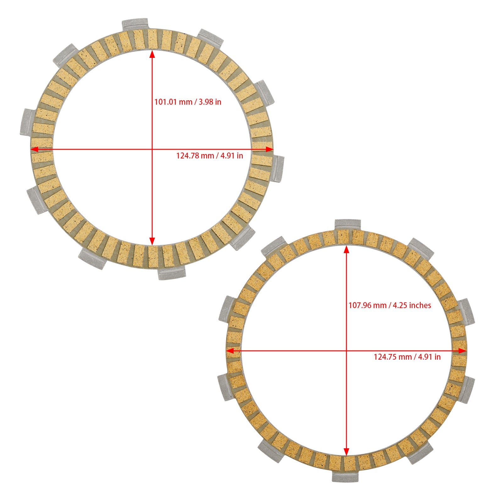 Koppelingsfrictieplaatset geschikt voor RC250 2015-2018 RC390 2016-22 90232011000