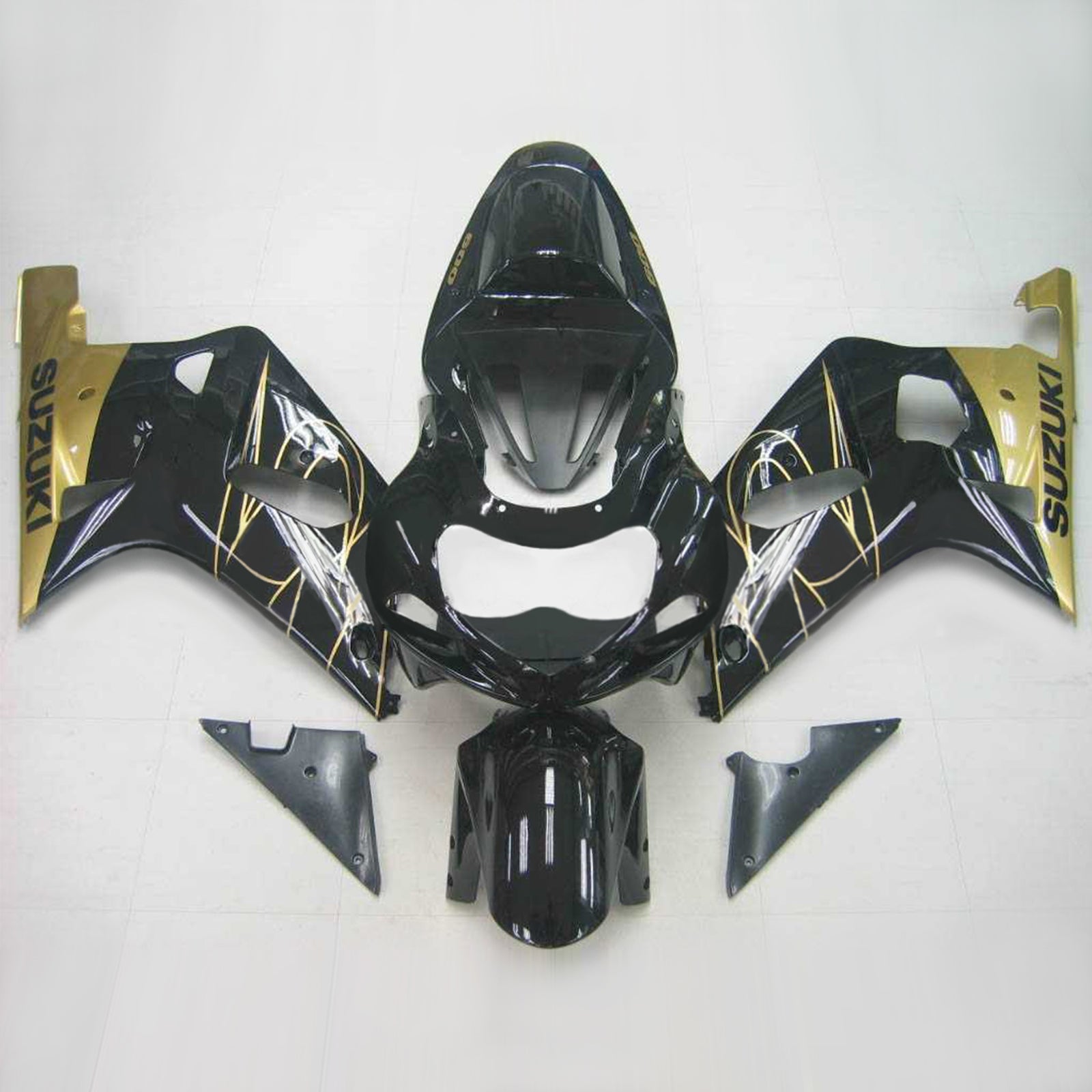 2001-2003 Suzuki GSXR600 K1 Kit de carénage d'injection carrosserie plastique ABS #108 Amotopart