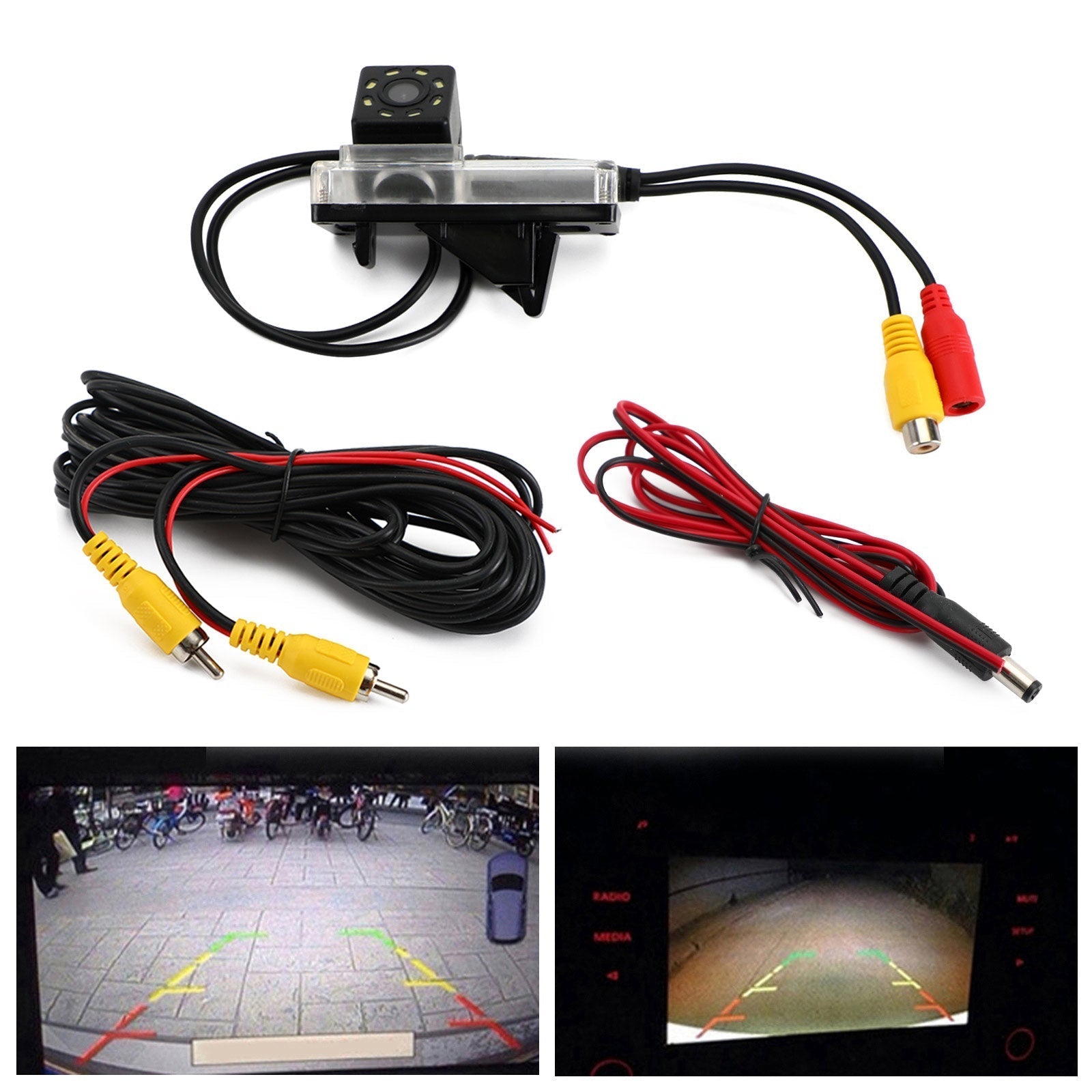 8Led Reverse Parking Rearview Camera For Toyota Land Cruiser 70/100/200