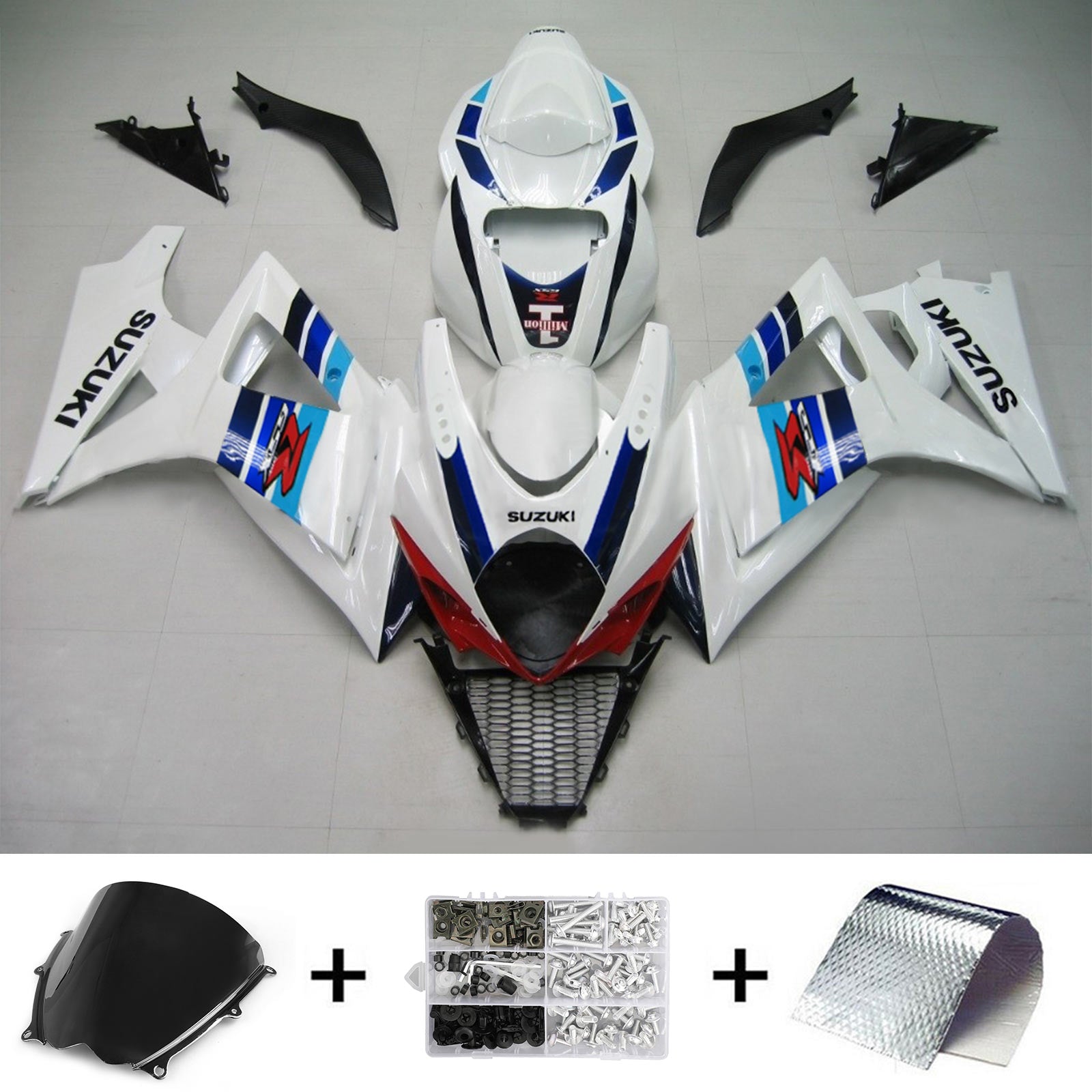 2007-2008 Suzuki GSXR1000 K7 Amotopart Injection Fairing Kit Bodywork Plastic ABS #119