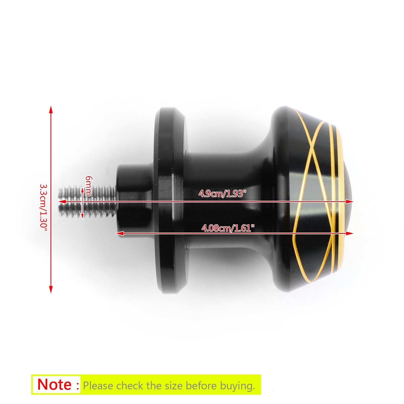 Bobines de curseurs de bras oscillant de 6mm pour Yamaha Honda Suzuki KTM générique