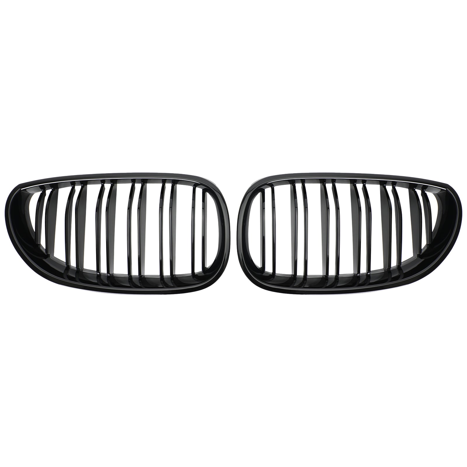 2004-2009 BMW E60 E61 M5 520i 530i Glossy Black Front Sport Kidney Grille ABS Generic