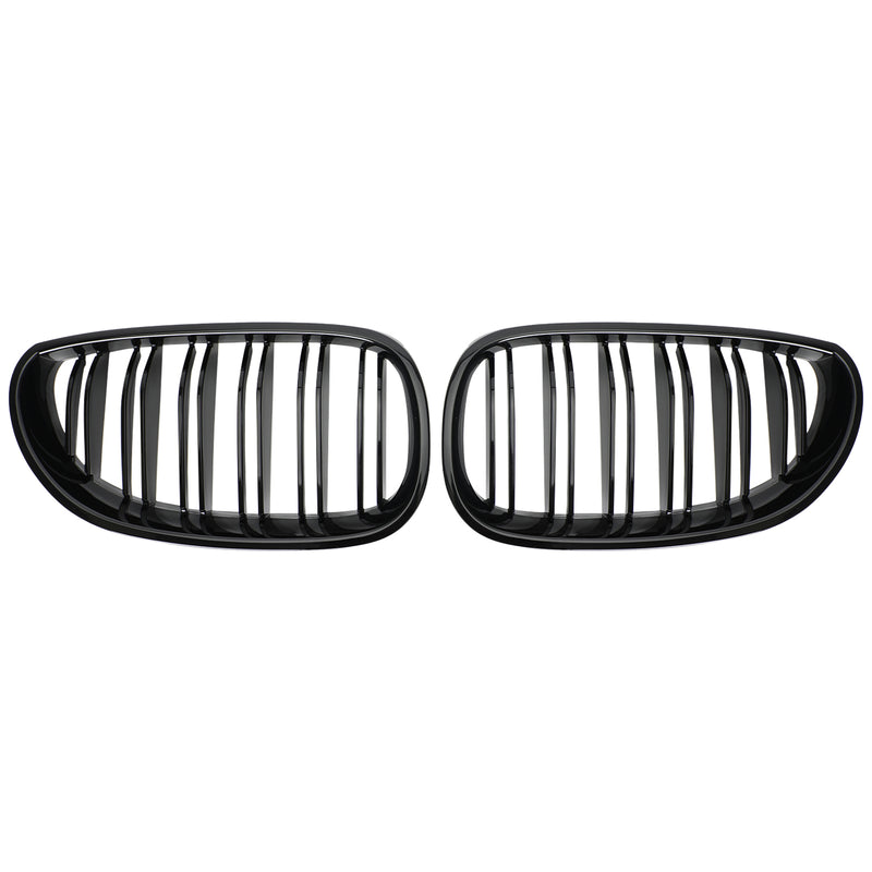 2004-2009 BMW E60 E61 M5 520i 530i Glossy Black Front Sport Kidney Grille ABS Generic