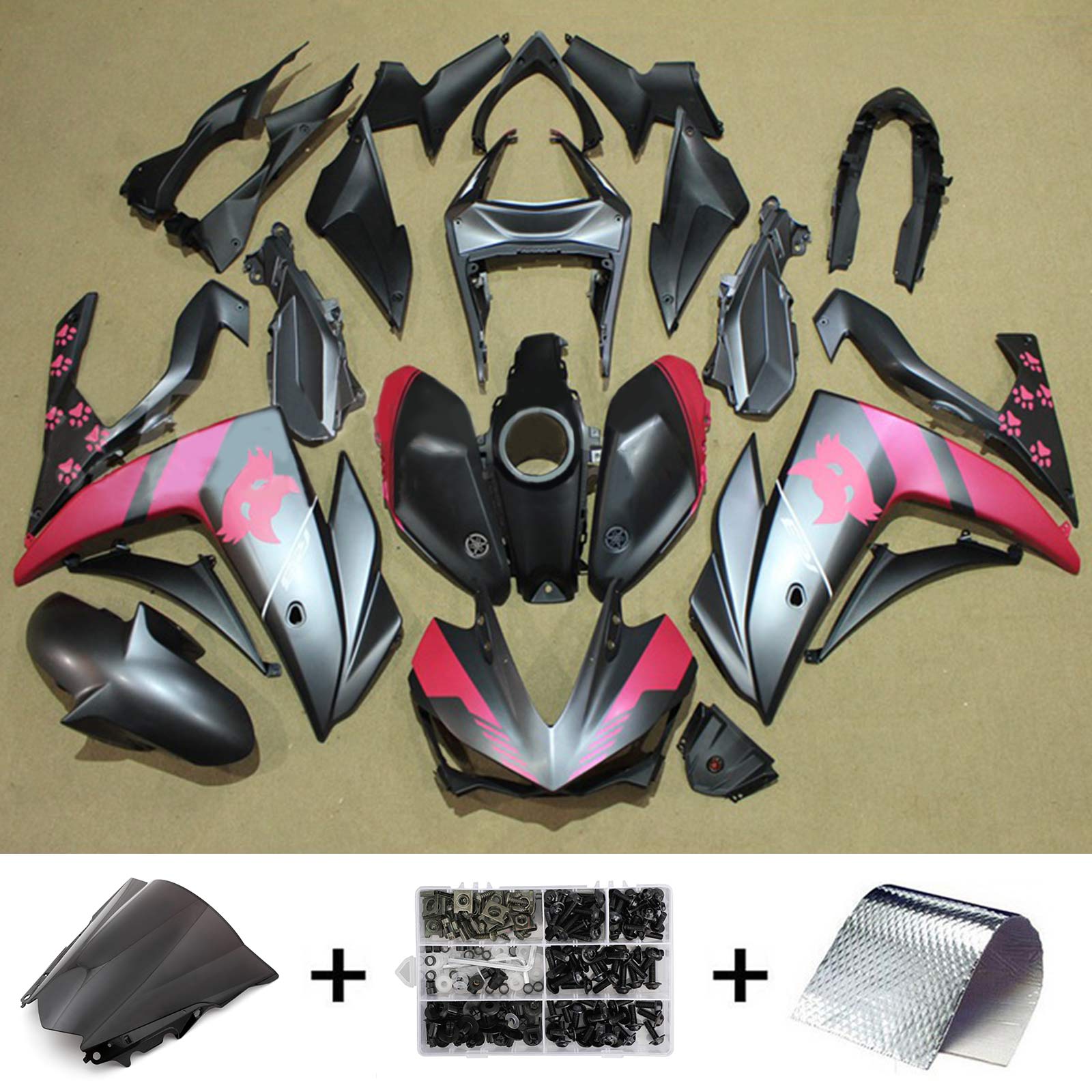 2014-2018 Yamaha YZF-R3 2015-2017 R25 Amotopart Injection Fairing Kit Bodywork ABS #115