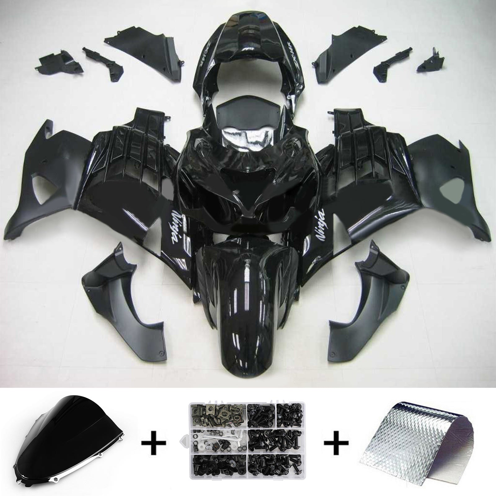 2012-2021 Kawasaki ZX14R Amotopart injectiekuipset carrosserie kunststof ABS #101