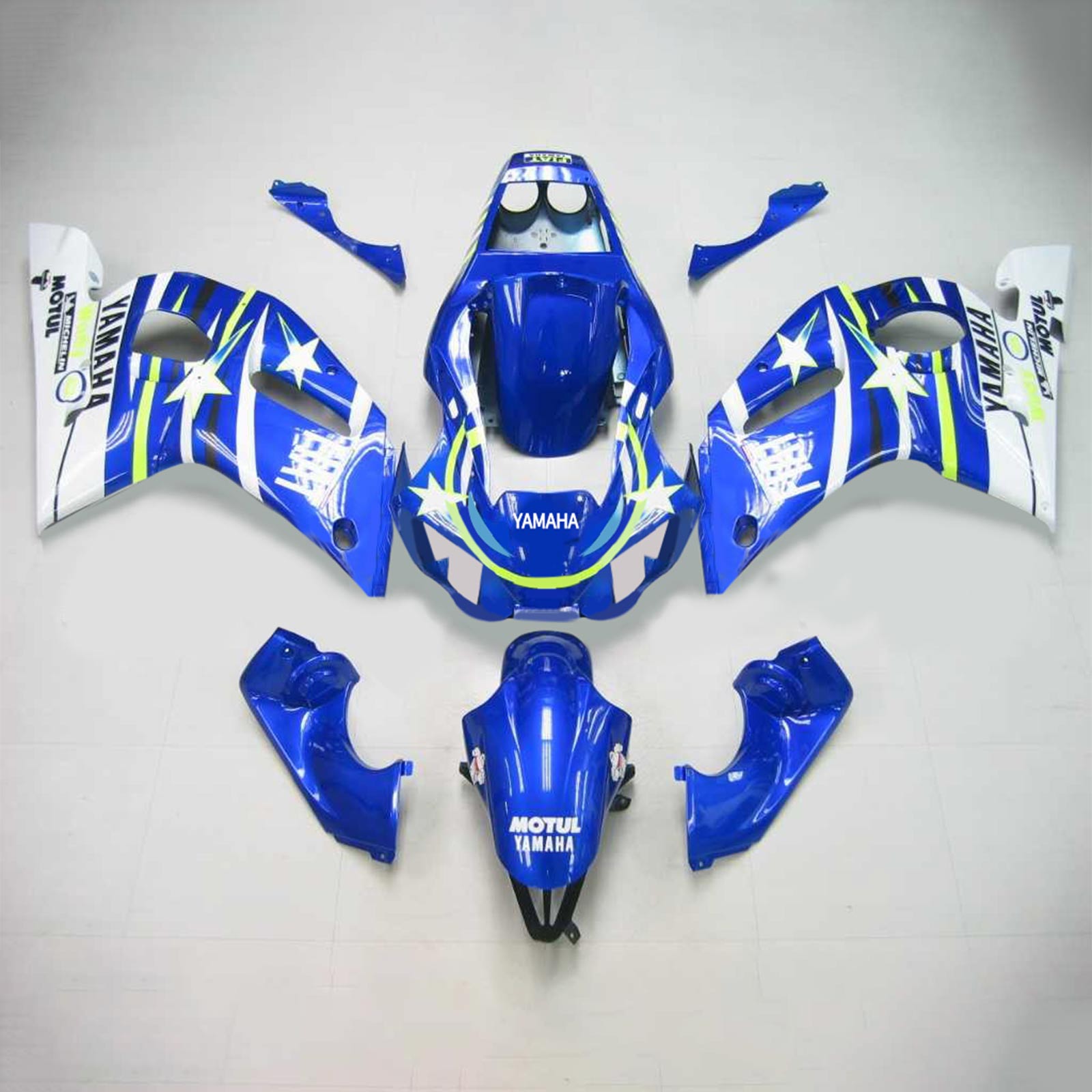 1998-2002 Yamaha YZF 600 R6 Kit de carénage d'injection carrosserie plastique ABS #115