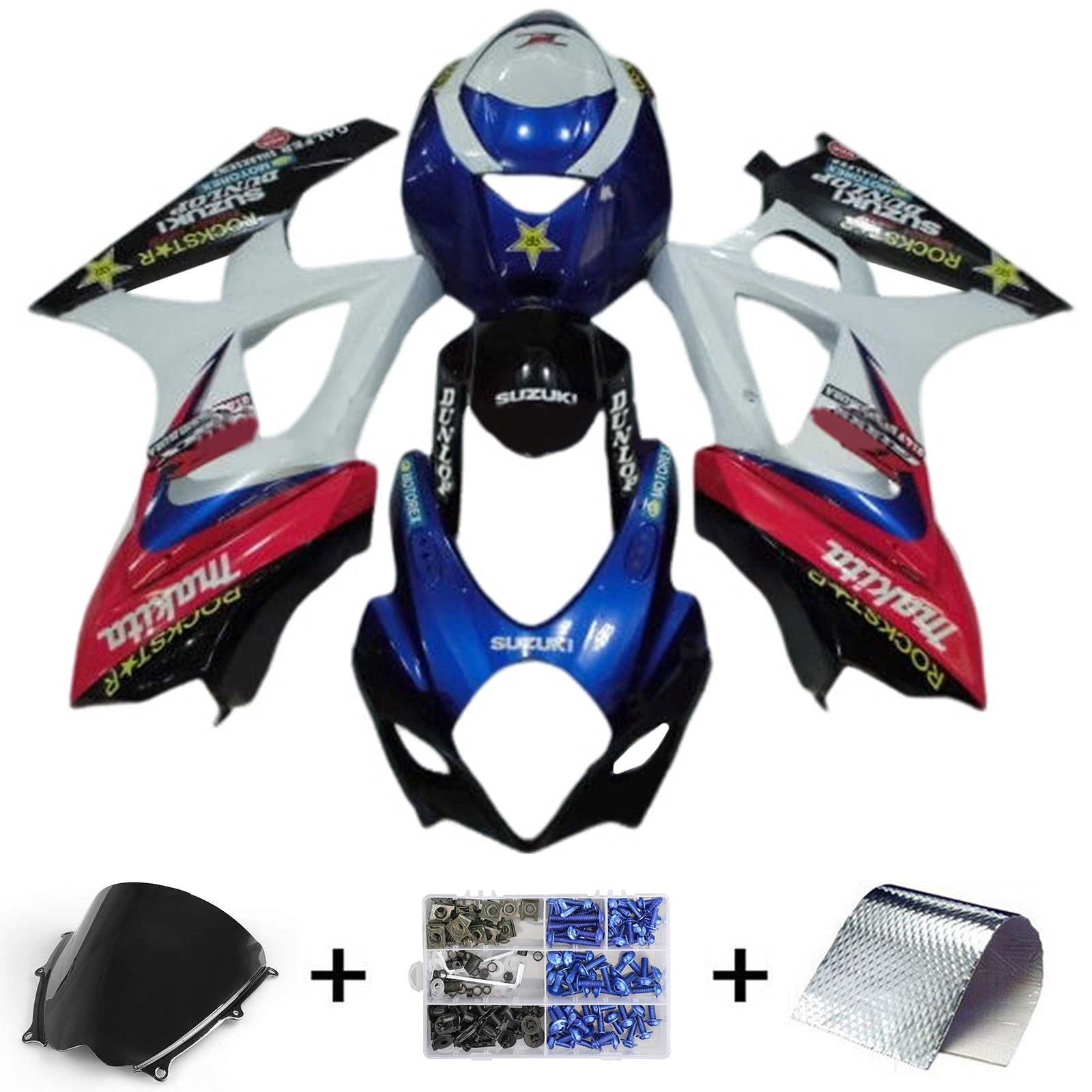 2007-2008 Suzuki GSXR1000 K7 Kuipset Carrosserie Kunststof ABS